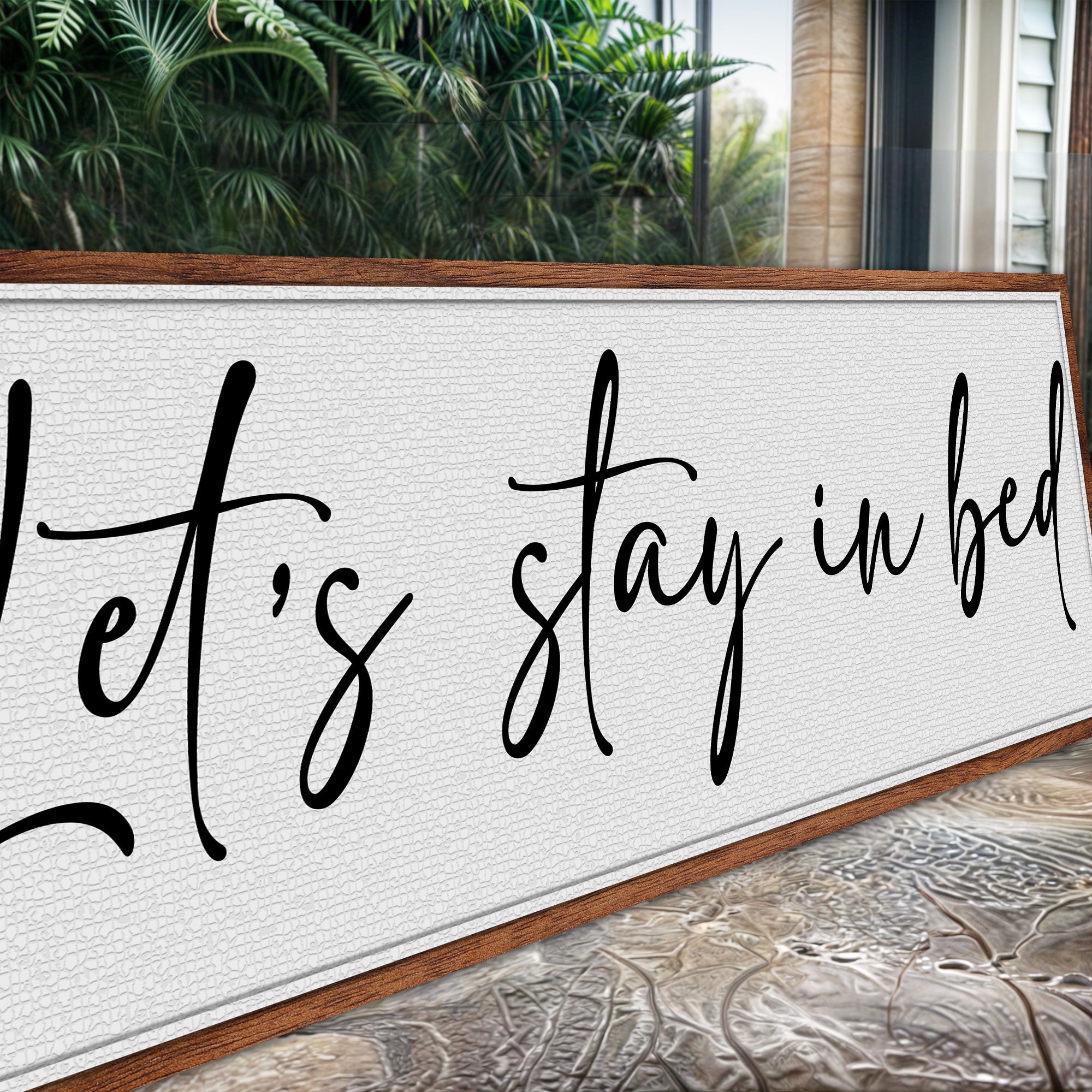 Let's Stay in Bed Bedroom Sign II on sale at MyriadMart