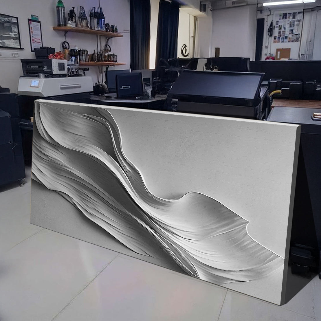 Stormy Gray Minimalist Wall Art on sale at MyriadMart