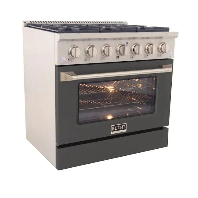 Kucht 36” Pro-Style Kitchen Dual Fuel Range - KDF362/LP-GR on sale at MyriadMart