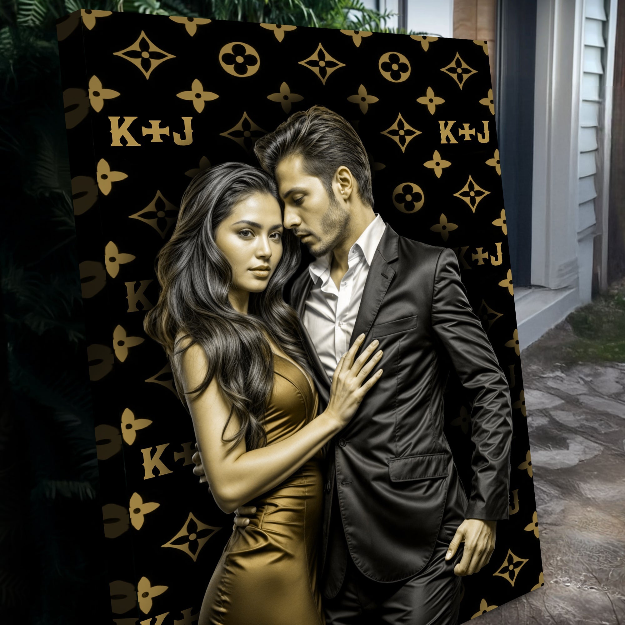 Personalized Luxury Couple Canvas Sign on sale at MyriadMart