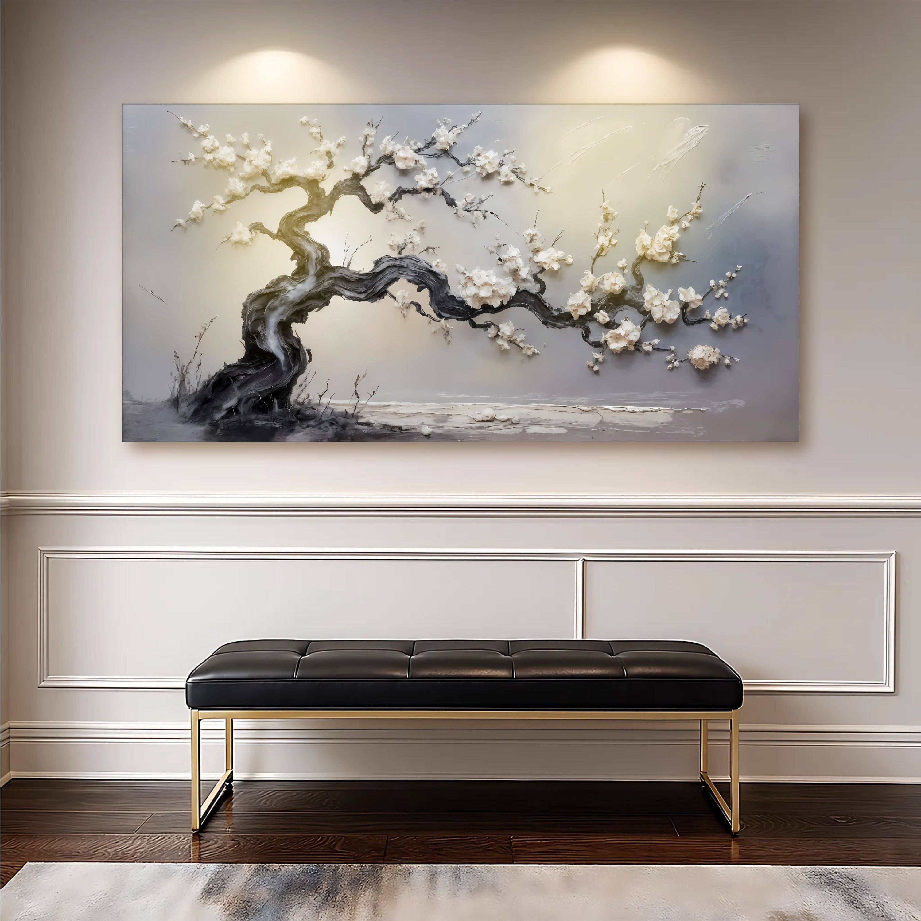 White Blossom Wall Art on sale at MyriadMart