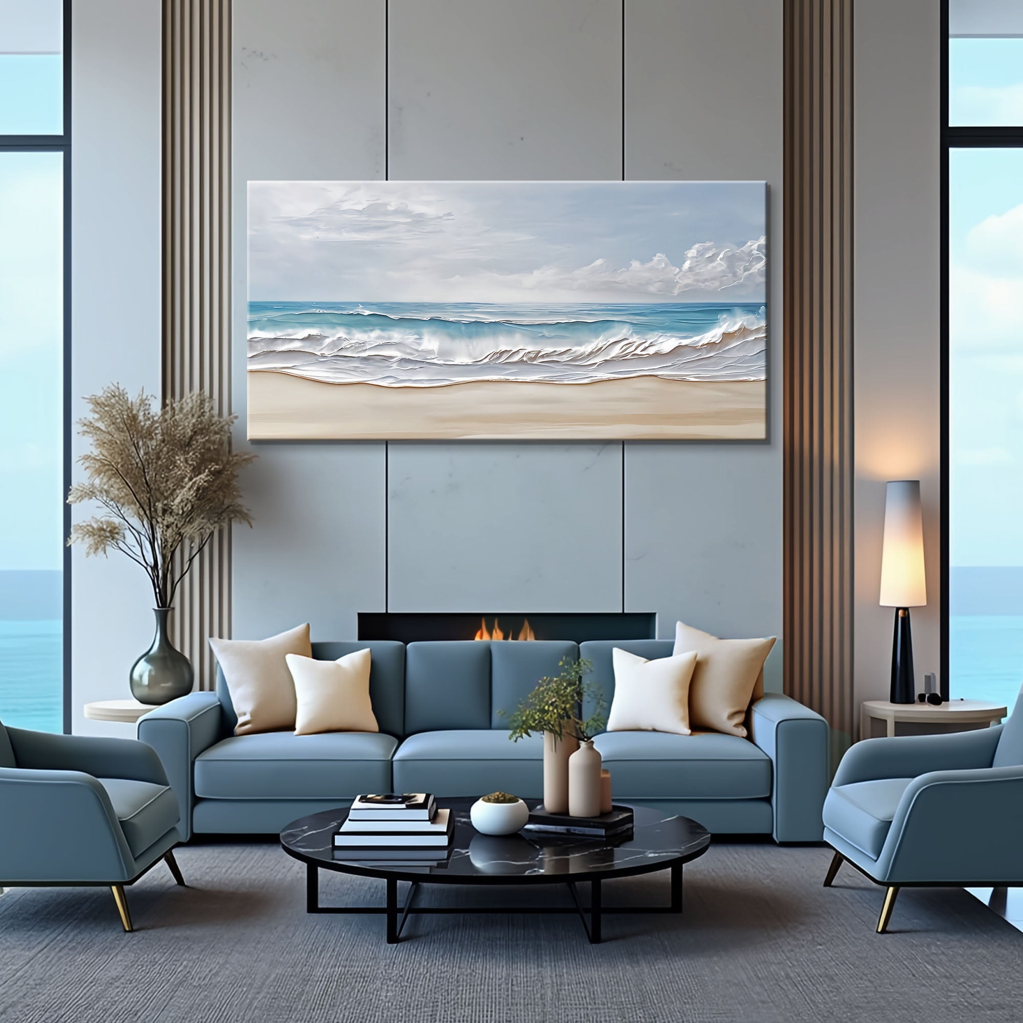 Serene Ocean Wave Coastal Wall Art VII on sale at MyriadMart