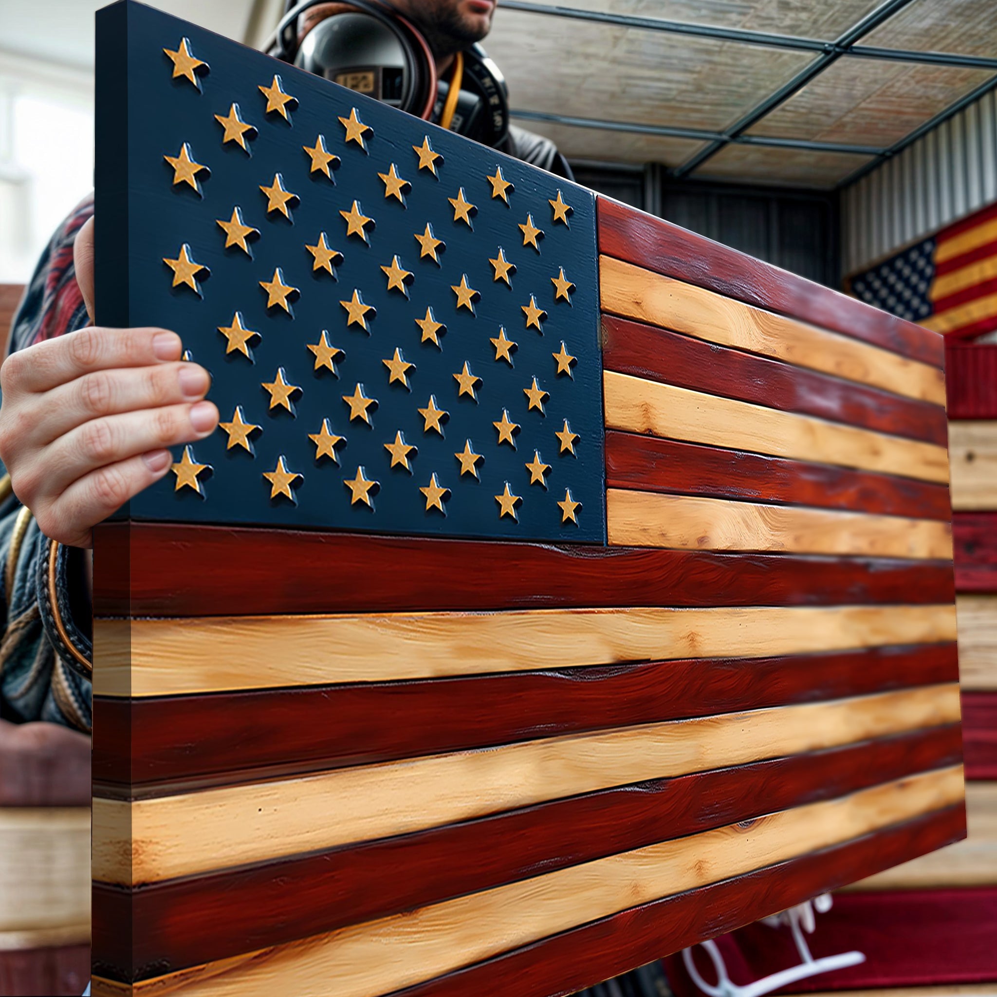 Old Glory American Flag Wall Art II on sale at MyriadMart