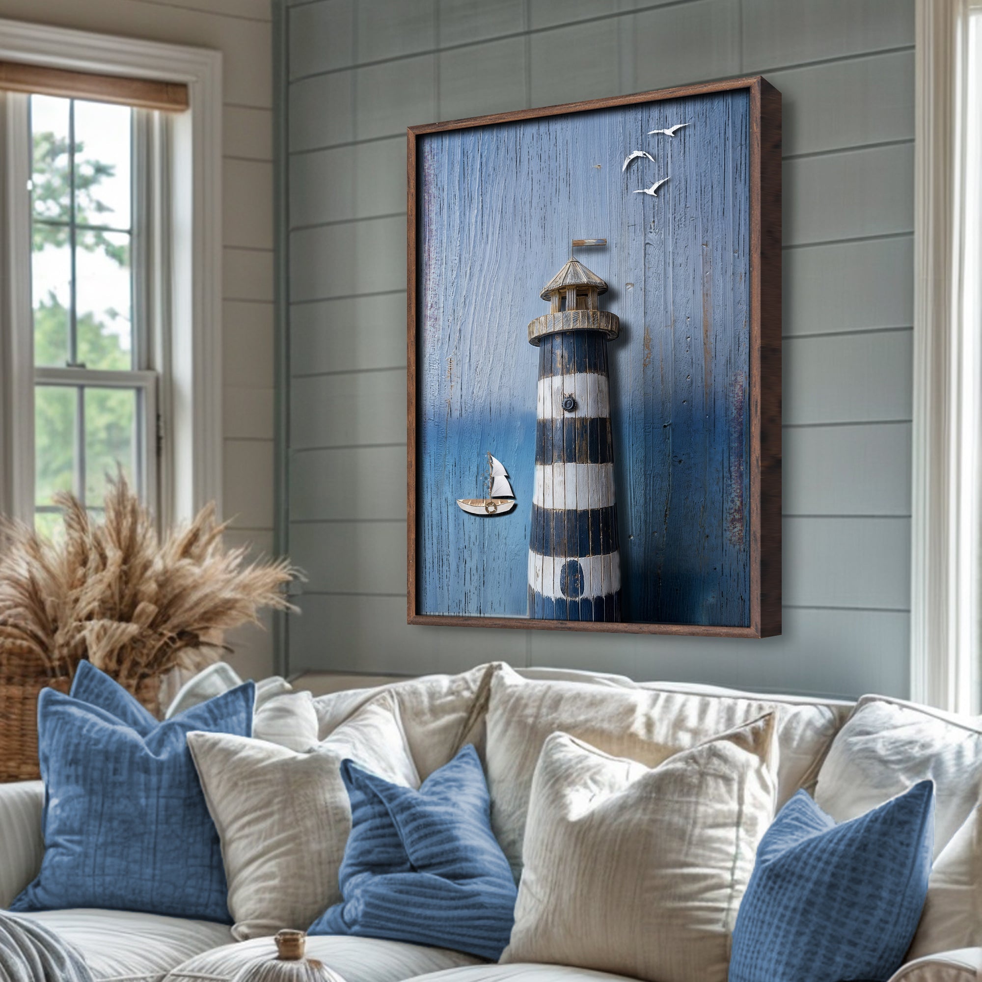 Wooden Lighthouse Coastal Wall Art III on sale at MyriadMart