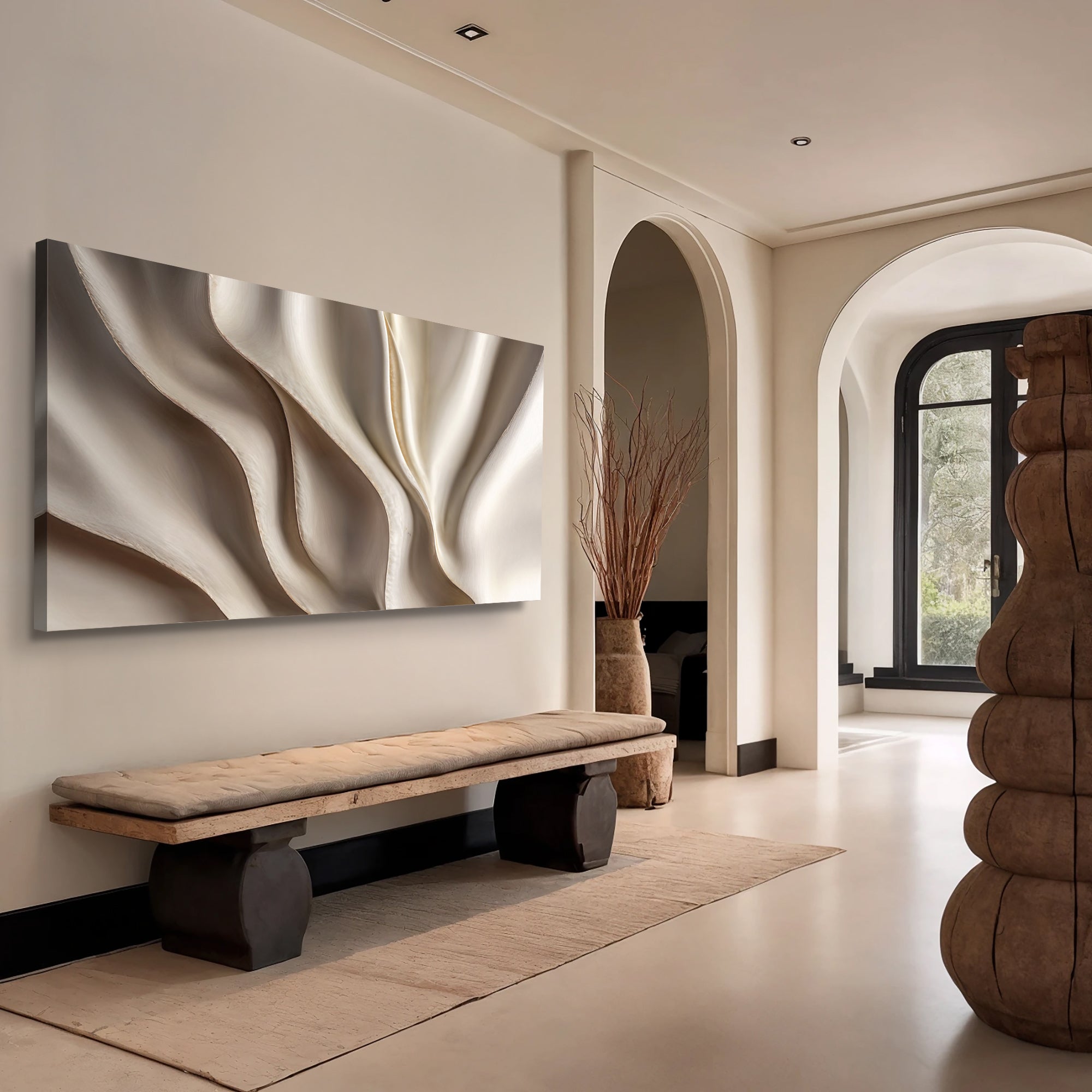 Beige Minimalist Wall Art V on sale at MyriadMart