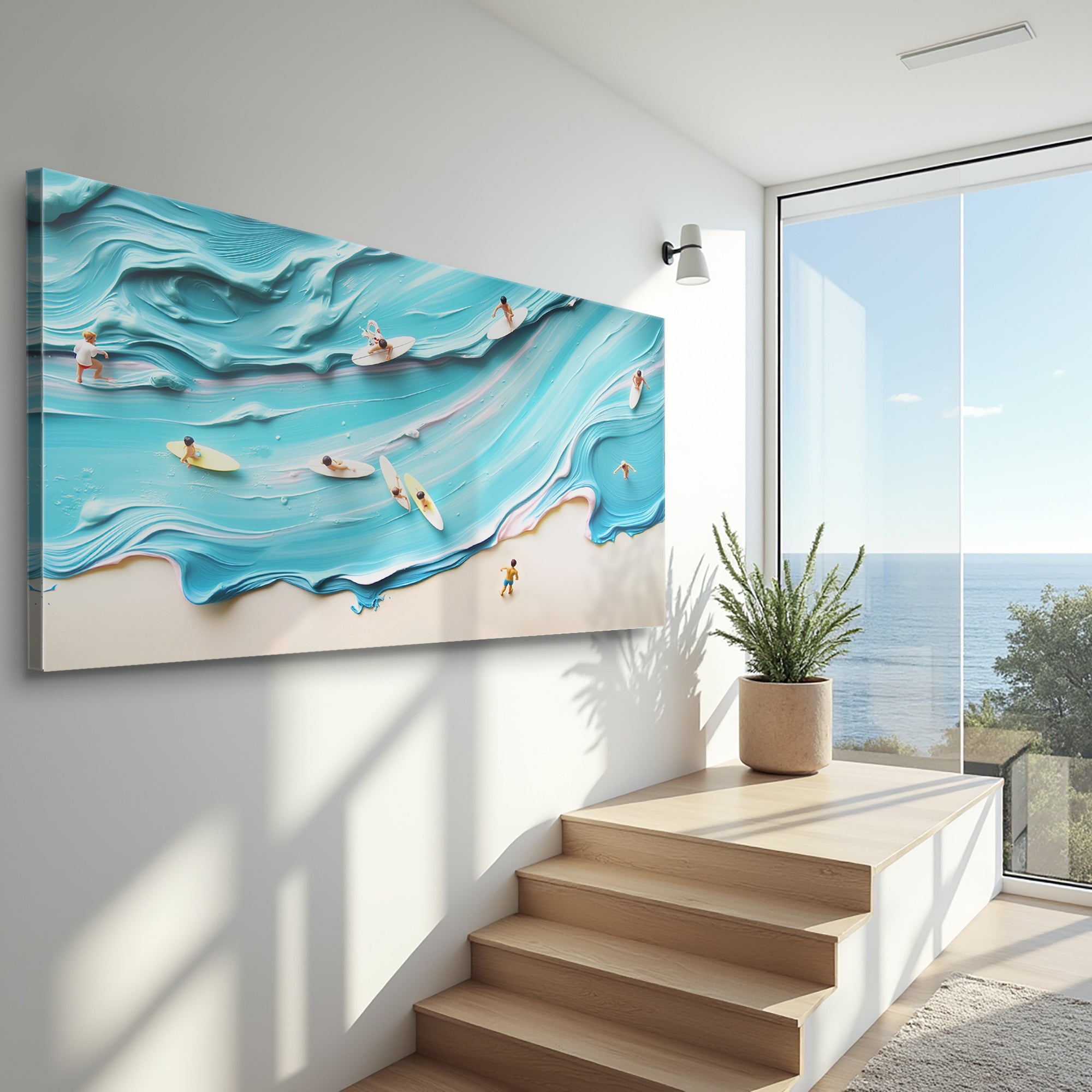 Abstract Aerial View Beach Wall Art on sale at MyriadMart