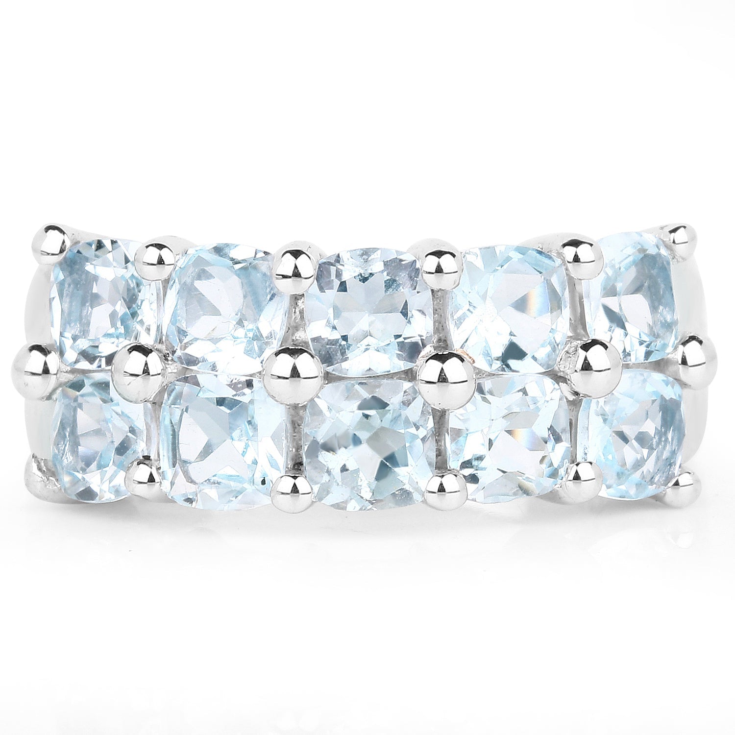 3.60 Carat Genuine Blue Topaz .925 Sterling Silver Ring on sale at MyriadMart