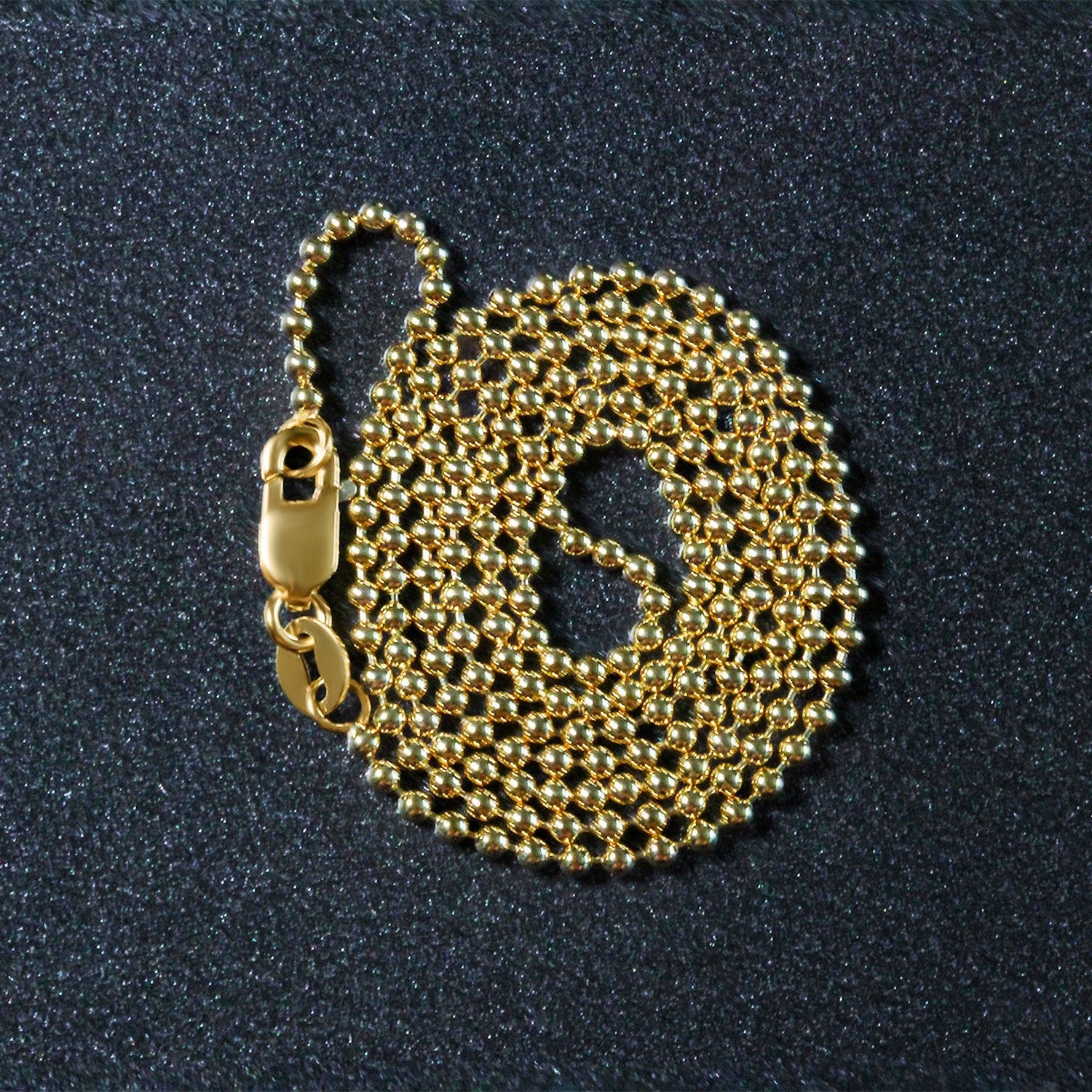 14k Yellow Gold Bead Chain 1.5mm on sale at MyriadMart