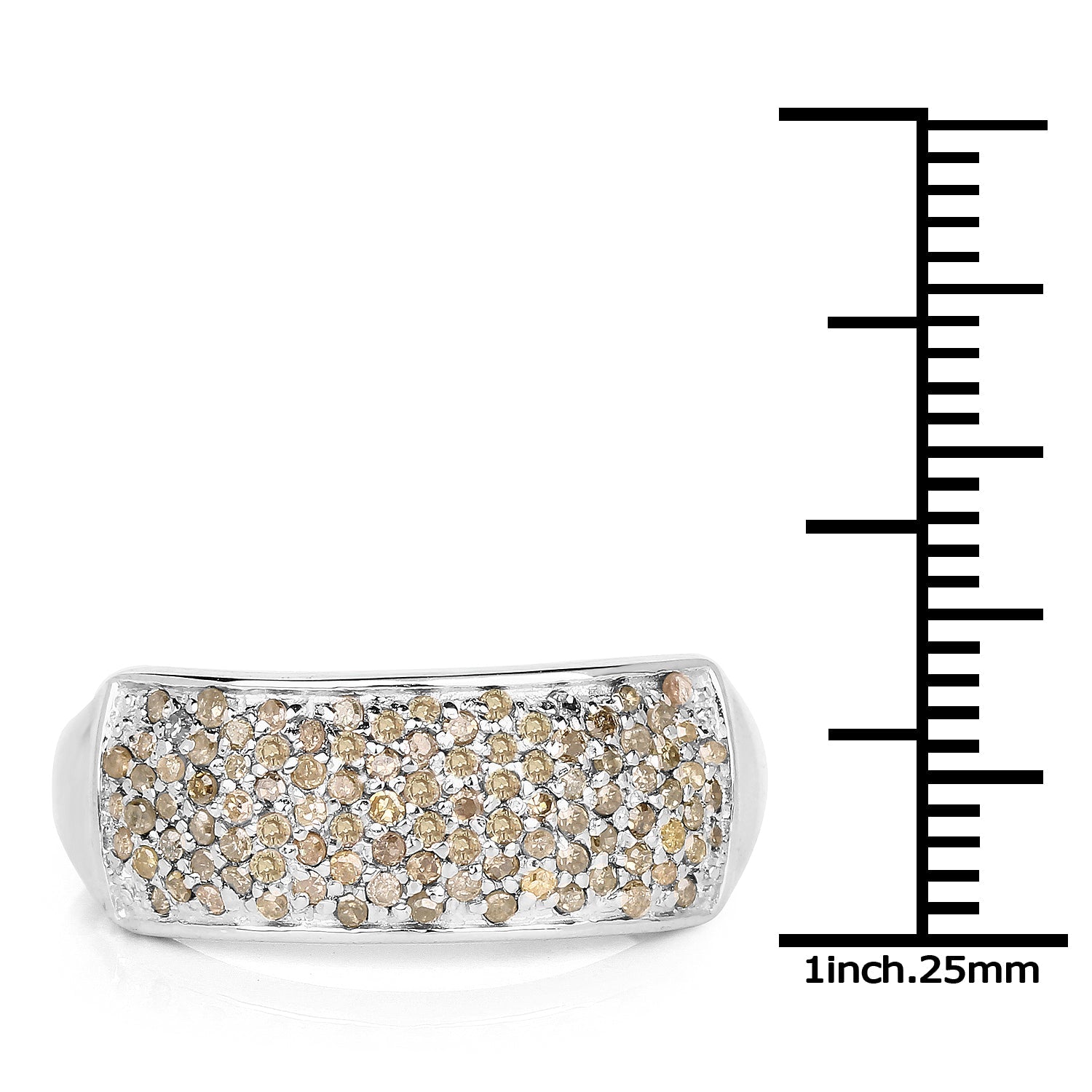 0.42 Carat Genuine White Diamond .925 Sterling Silver Ring on sale at MyriadMart