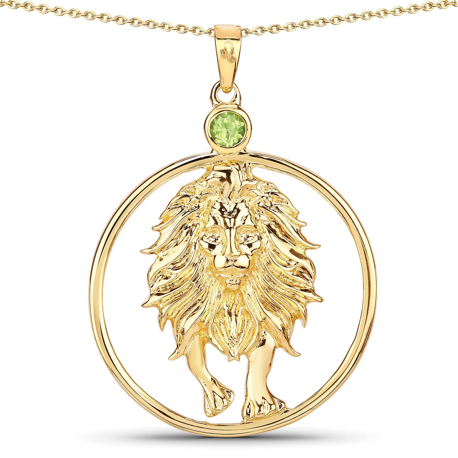 0.24 Carat Genuine Peridot .925 Sterling Silver Pendant on sale at MyriadMart