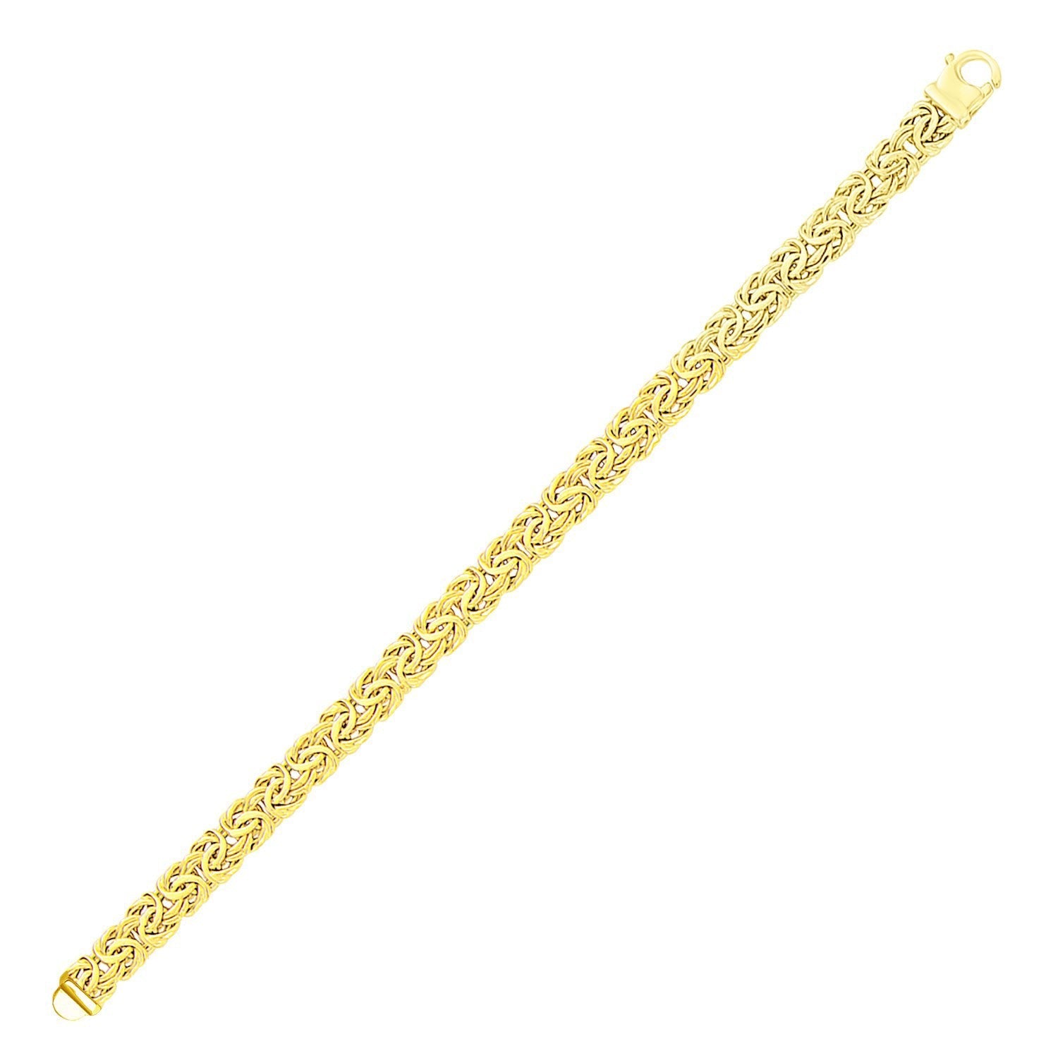 14k Yellow Gold Byzantine Style Chain Bracelet on sale at MyriadMart