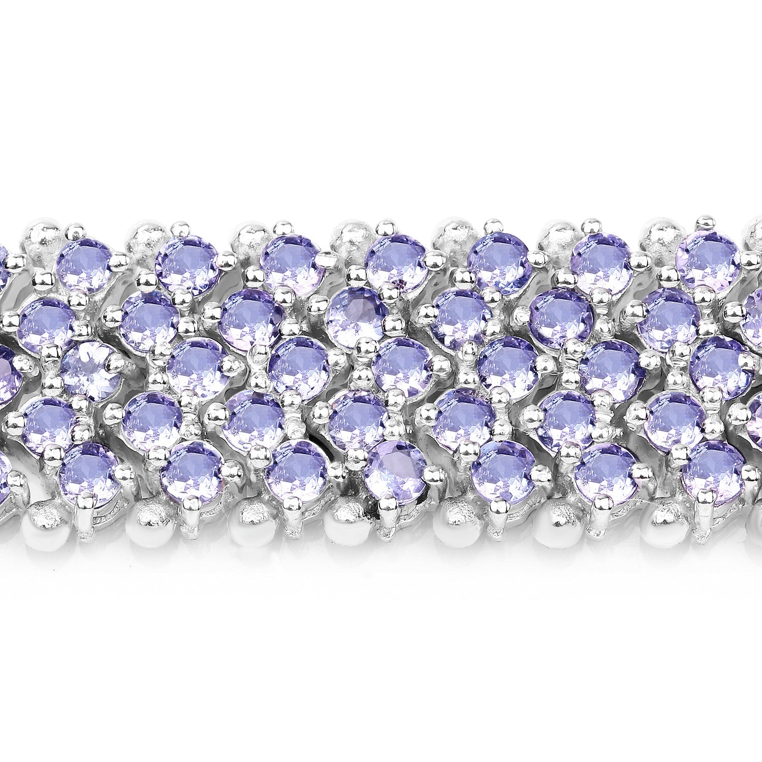 14.70 Carat Genuine Tanzanite .925 Sterling Silver Bracelet on sale at MyriadMart