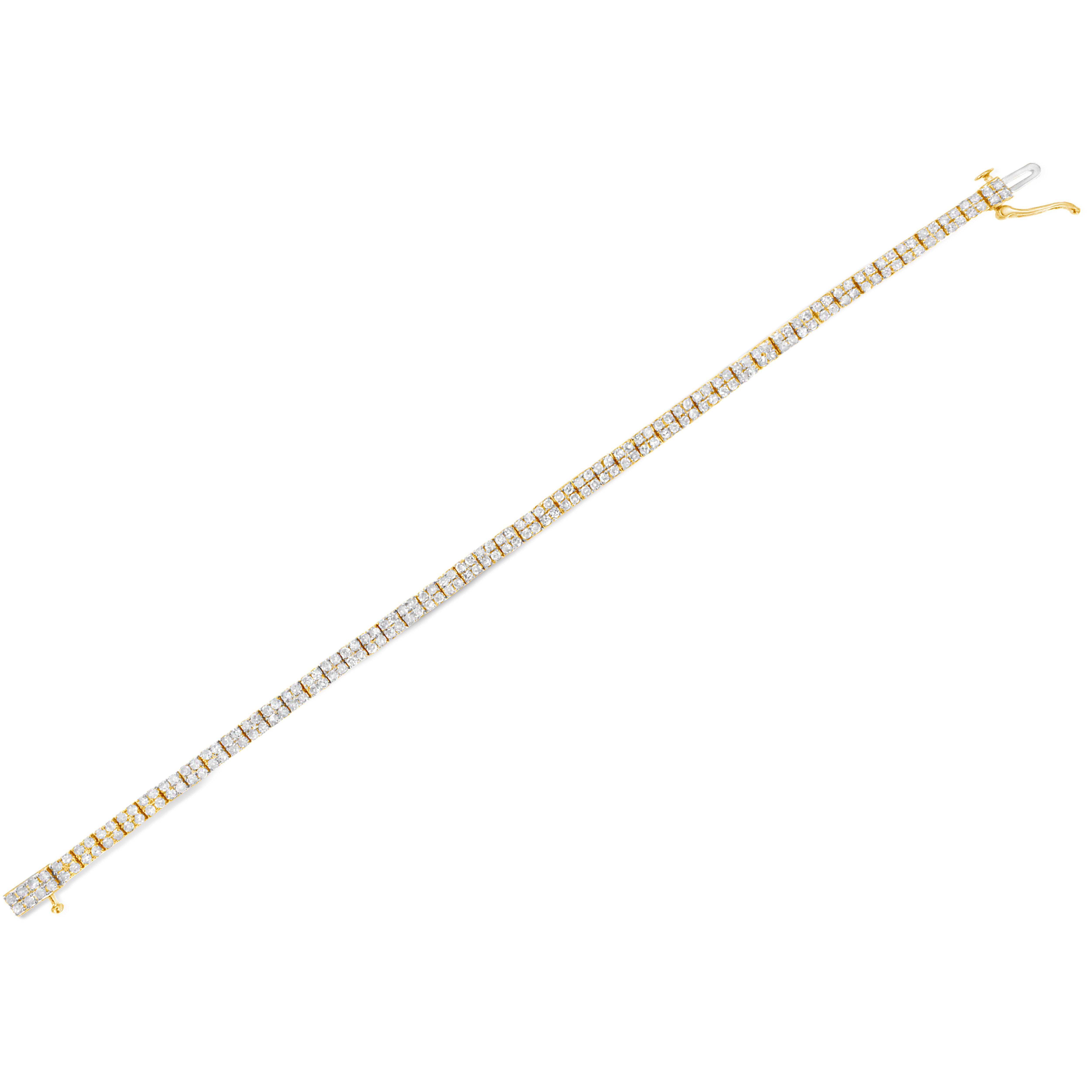 14K Yellow Gold Plated .925 Sterling Silver 3.0 Cttw Diamond Link Bracelet K-L Color, I2-I3 Clarity - 7.25" on sale at MyriadMart