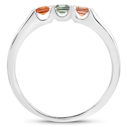 0.68 Carat Genuine Multi Sapphire .925 Sterling Silver Ring on sale at MyriadMart