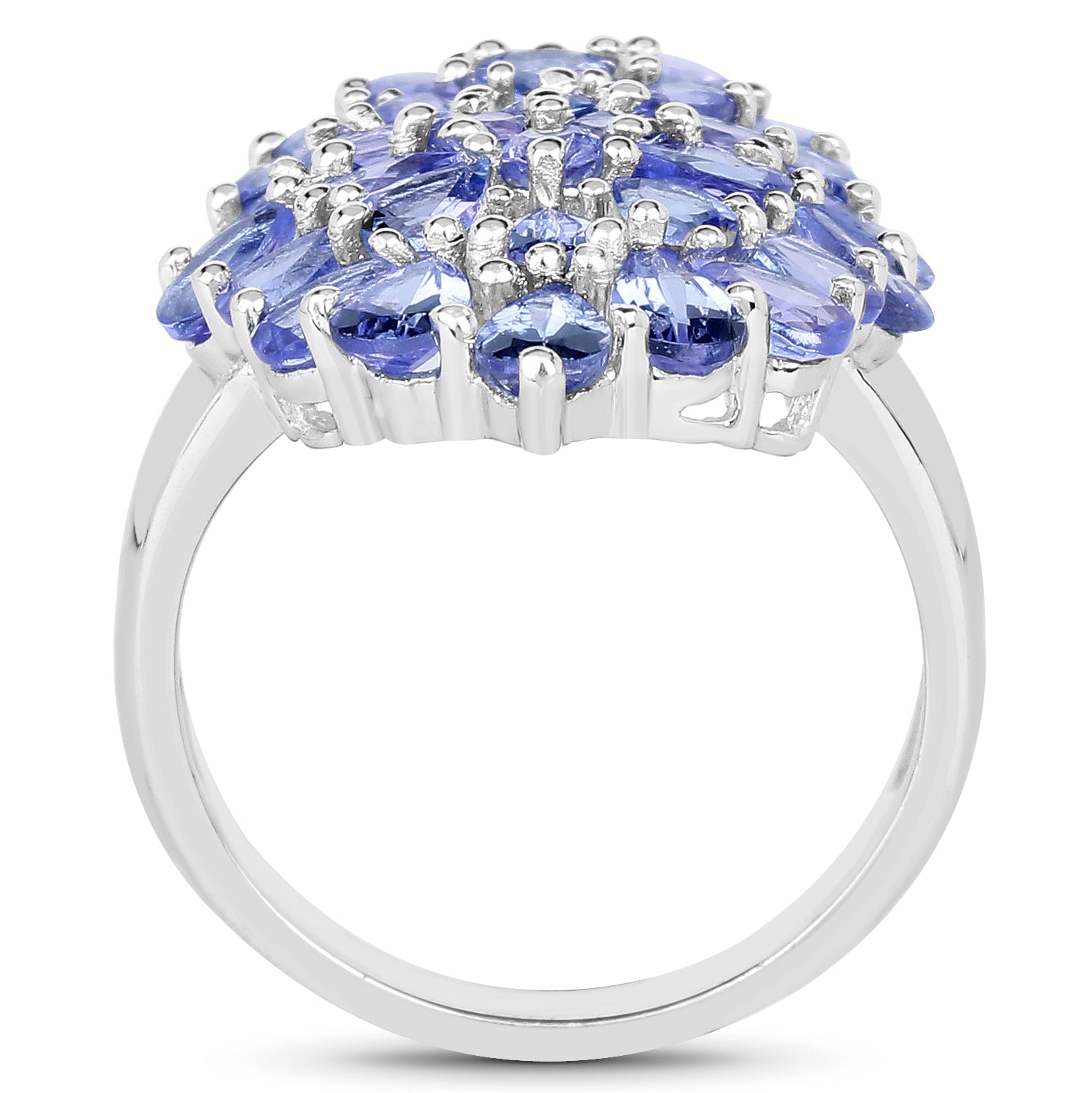 4.62 Carat Genuine Tanzanite .925 Sterling Silver Ring on sale at MyriadMart