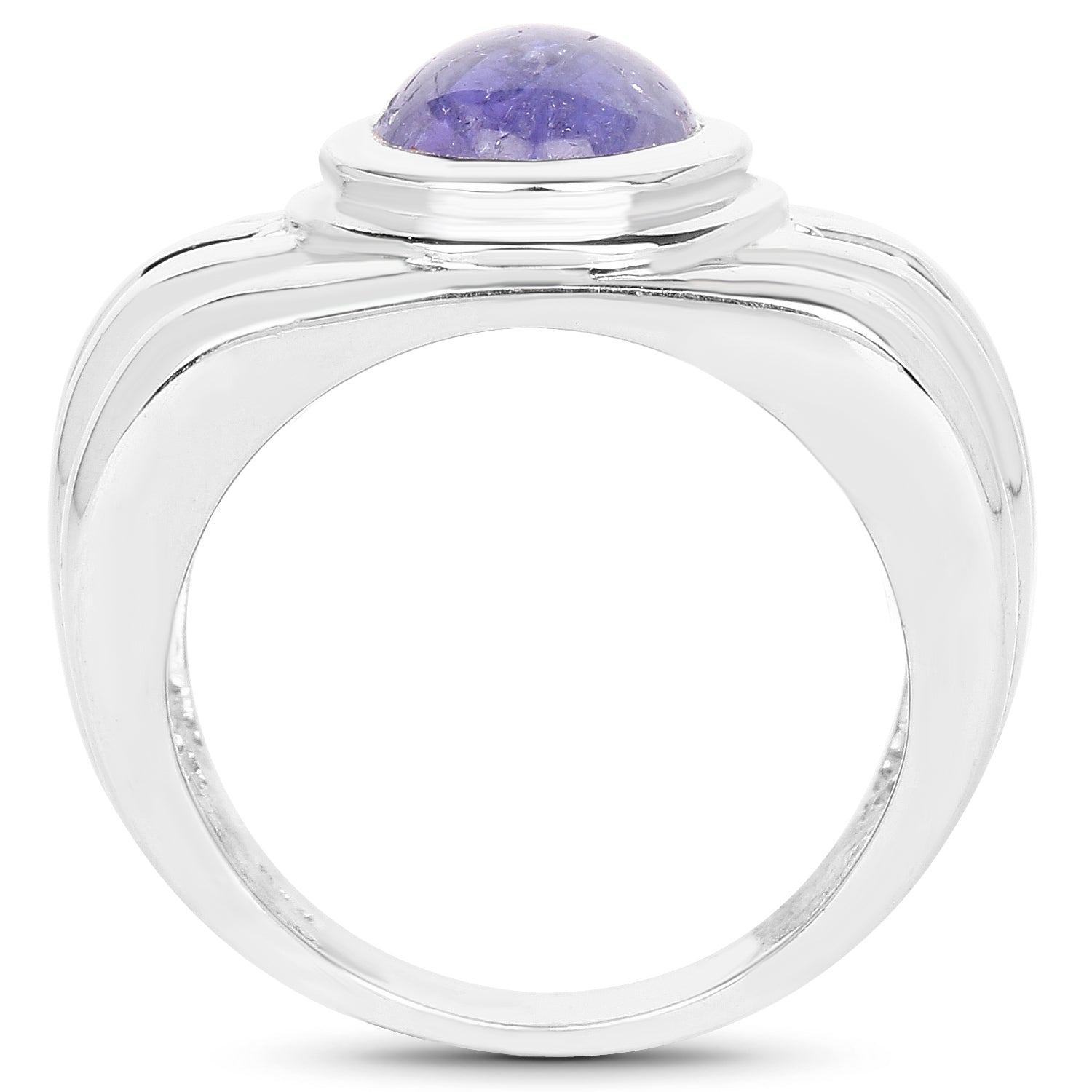 3.55 Carat Genuine Tanzanite .925 Sterling Silver Ring on sale at MyriadMart