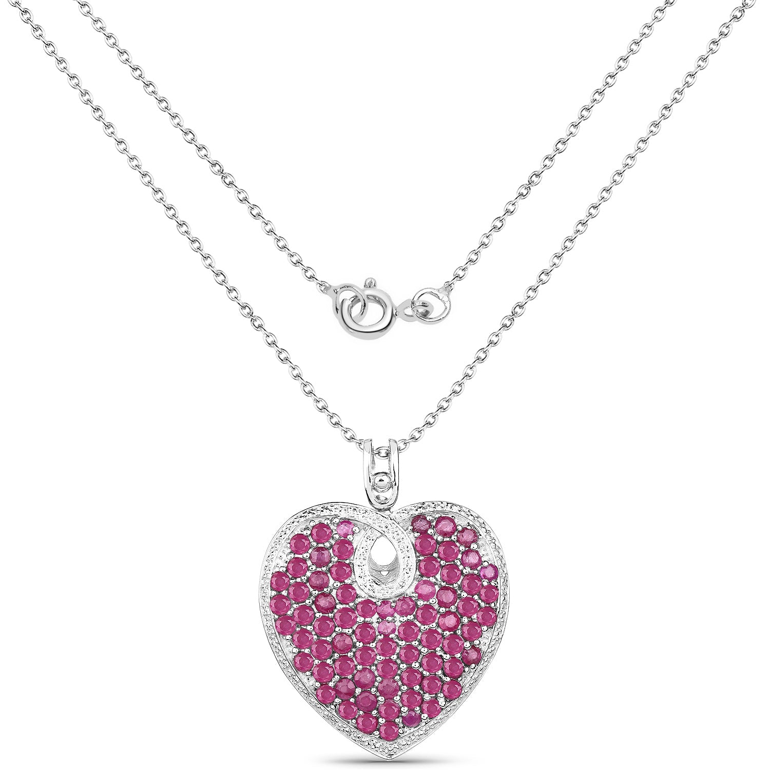 8.03 Carat Genuine Ruby .925 Sterling Silver Pendant on sale at MyriadMart