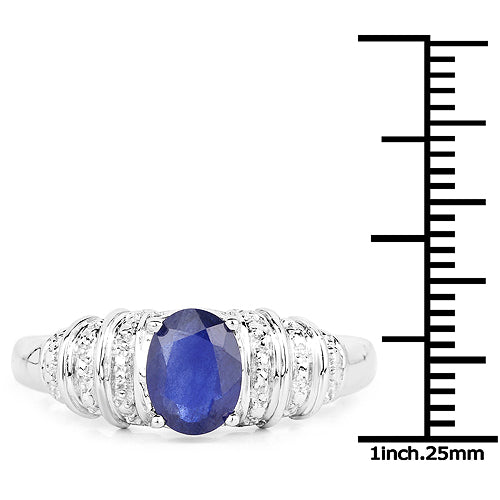 1.40 Carat Genuine Kyanite .925 Sterling Silver Ring on sale at MyriadMart