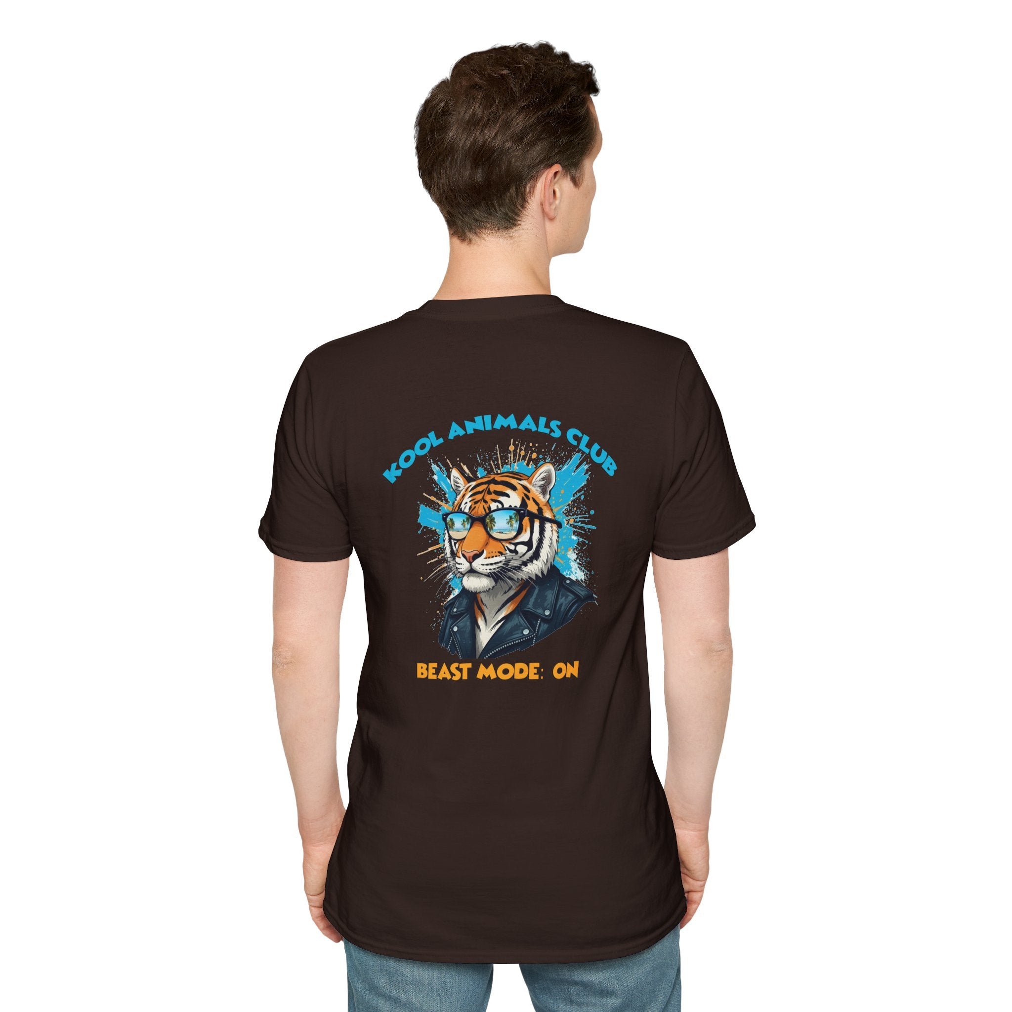 Kool Animals Club Tee, Beast Mode Unisex T-Shirt, Fun Graphic Tee, Animal Lover Gift, Cool Casual Wear, Cool Tiger on sale at MyriadMart