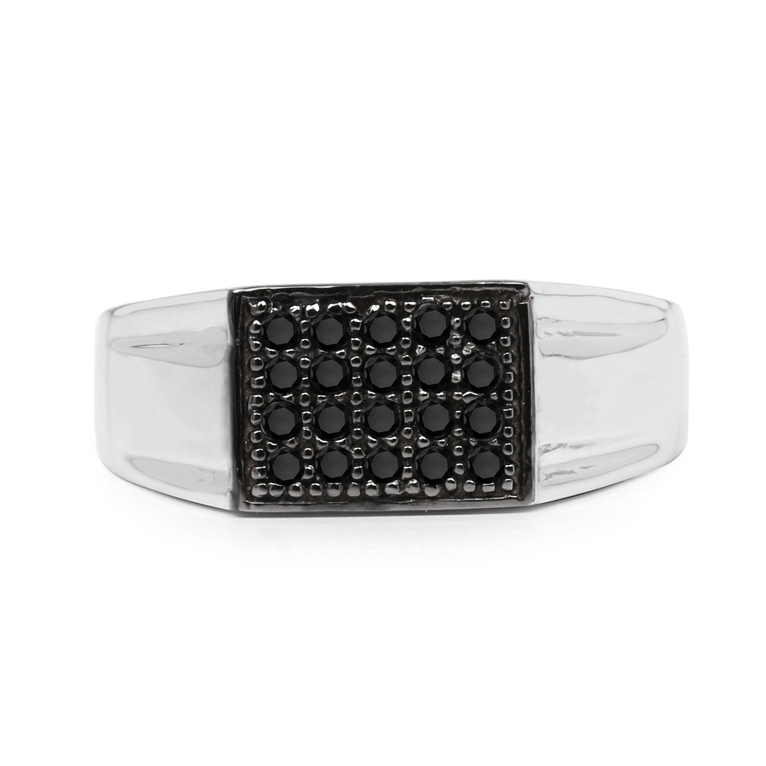 0.30 Carat Genuine Black Diamond .925 Sterling Silver Ring on sale at MyriadMart