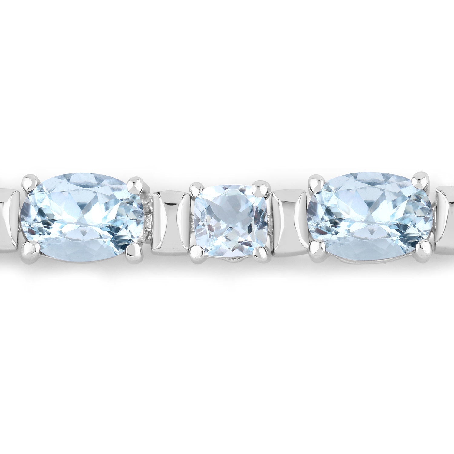 10.06 Carat Genuine Aquamarine .925 Sterling Silver Bracelet on sale at MyriadMart