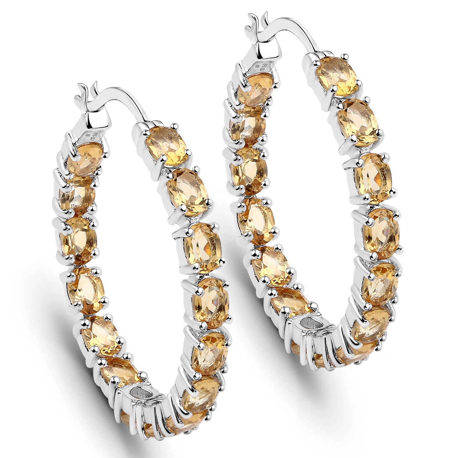 4.80 Carat Genuine Citrine .925 Sterling Silver Earrings on sale at MyriadMart