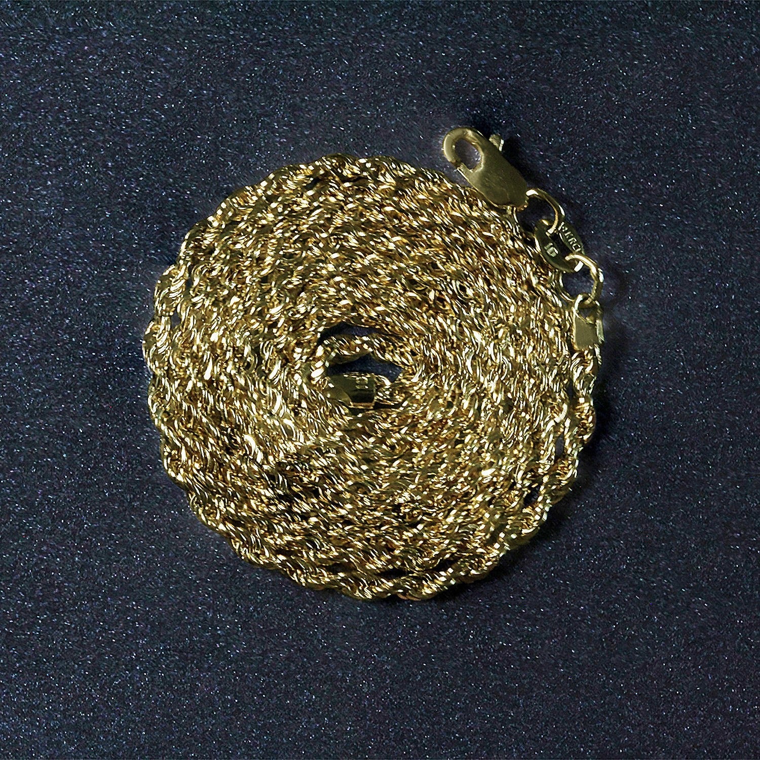 2.0mm 14k Yellow Gold Light Rope Chain on sale at MyriadMart