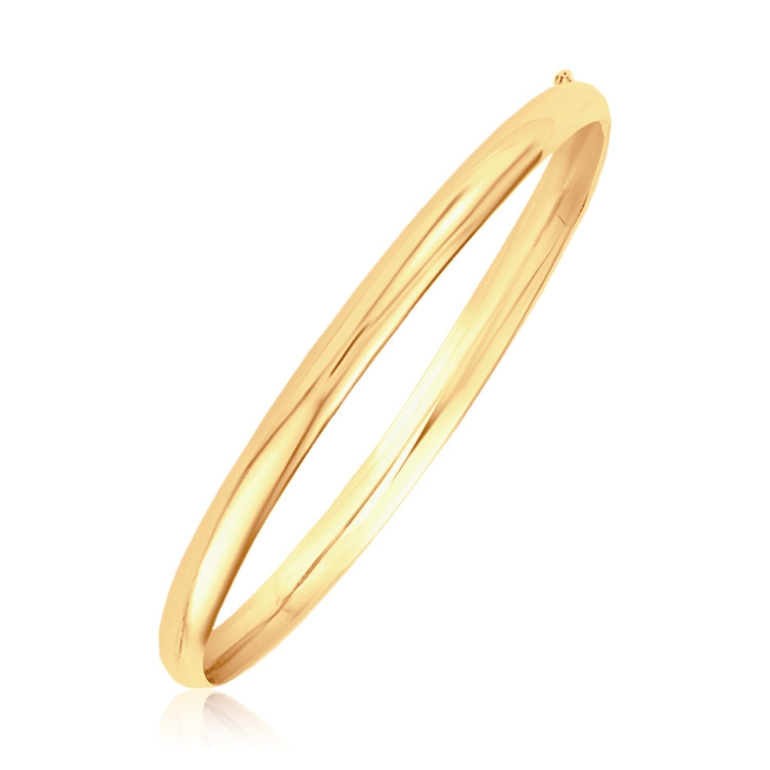 Classic Bangle in 14k Yellow Gold 5.0mm on sale at MyriadMart