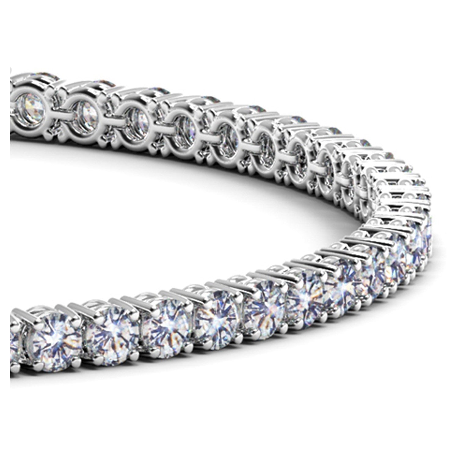Lab Grown Round Diamond Tennis Bracelet in 14k White Gold 5 cctw F/G VS2/SI1 on sale at MyriadMart