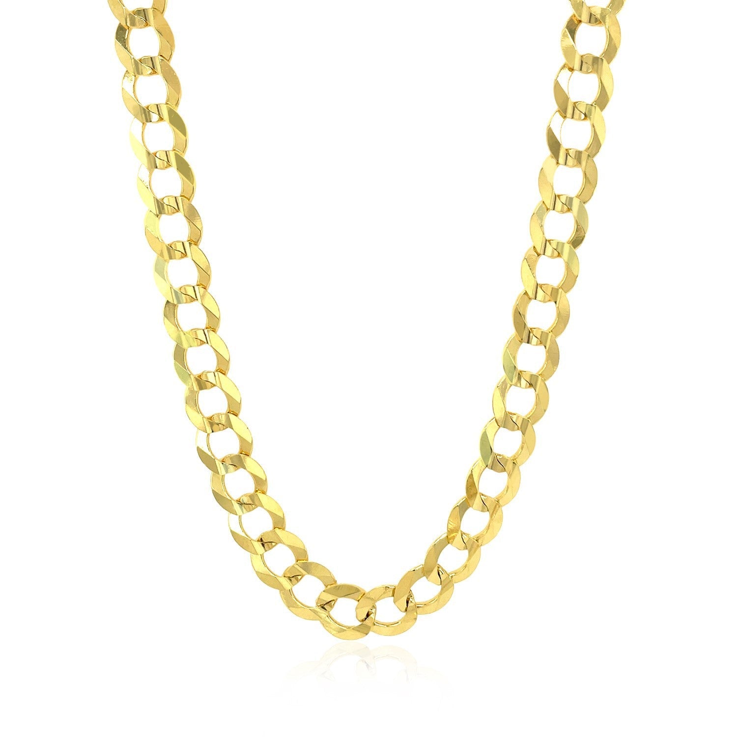 7.0mm 10k Yellow Gold Curb Chain on sale at MyriadMart