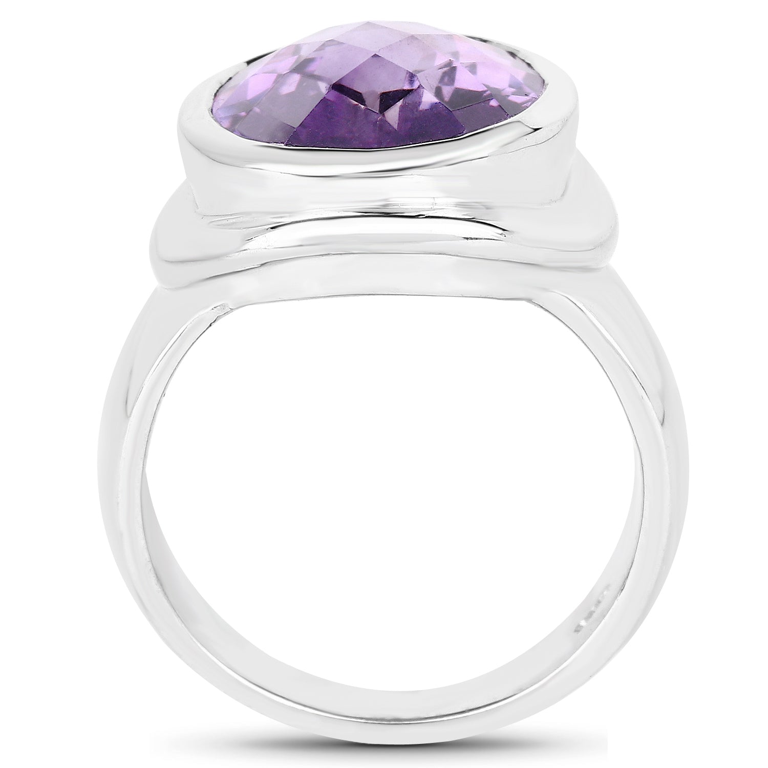 9.01 Carat Genuine Amethyst .925 Sterling Silver Ring on sale at MyriadMart