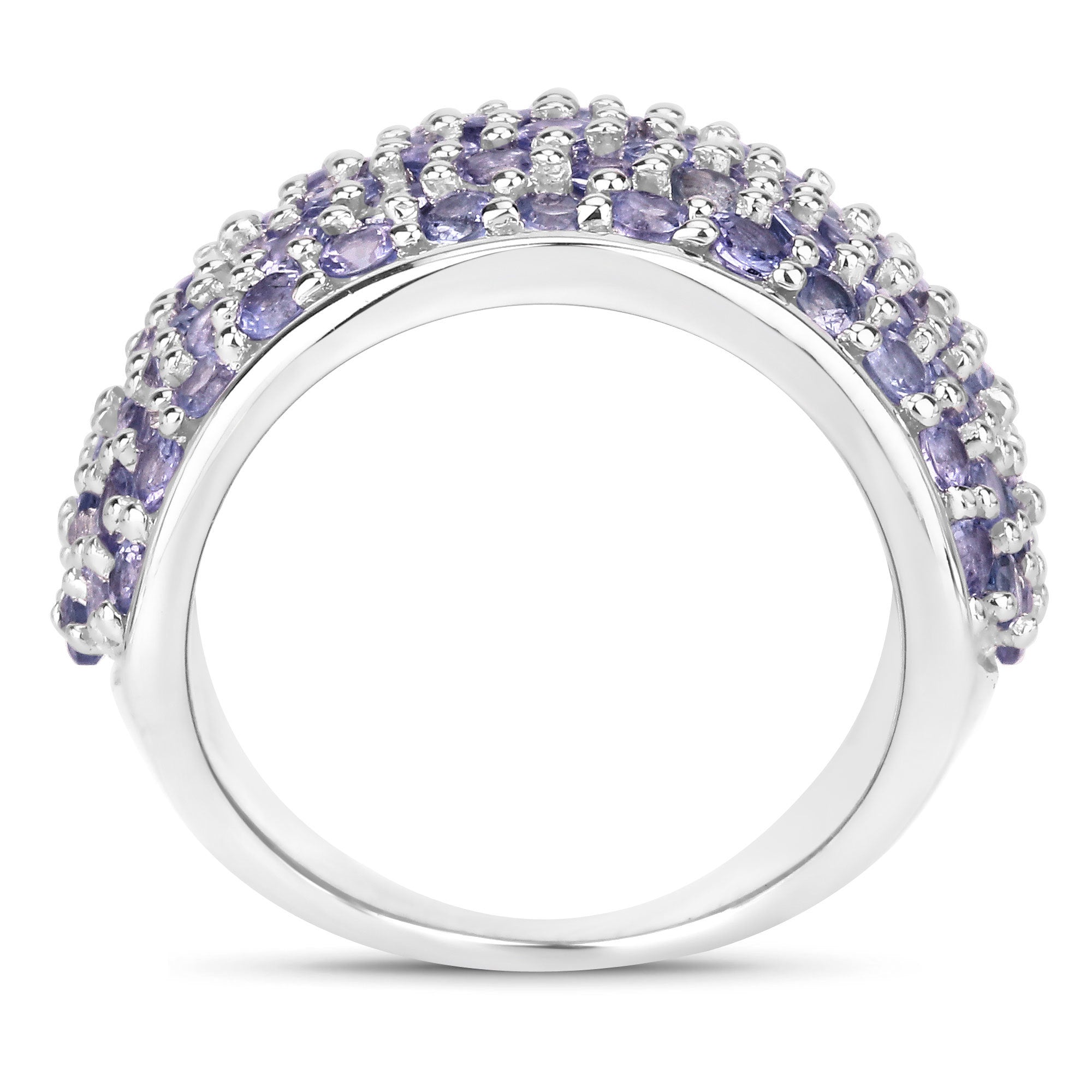 4.22 Carat Genuine Tanzanite .925 Sterling Silver Ring on sale at MyriadMart