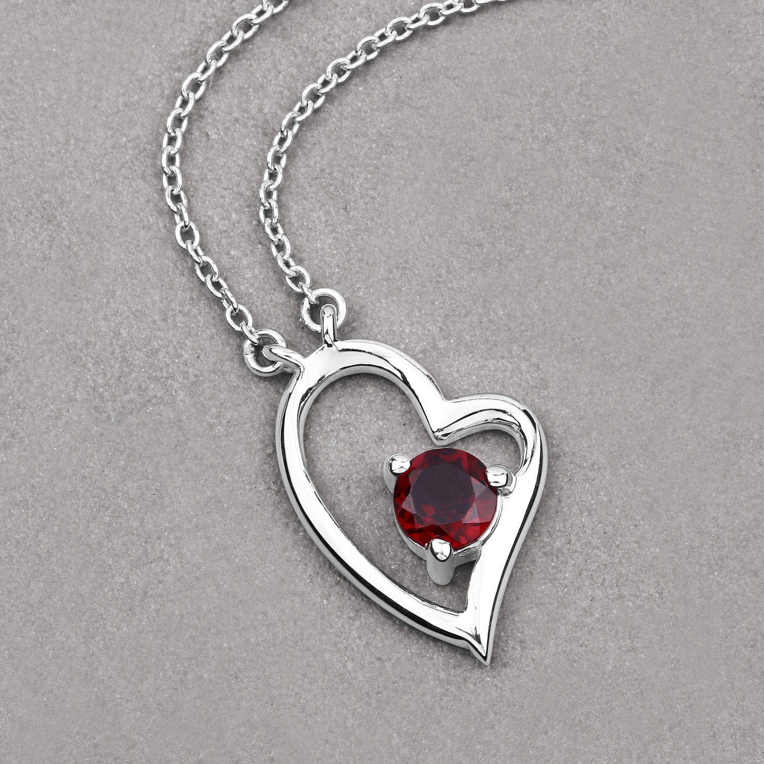 0.60 Carat Genuine Garnet .925 Sterling Silver Necklace on sale at MyriadMart