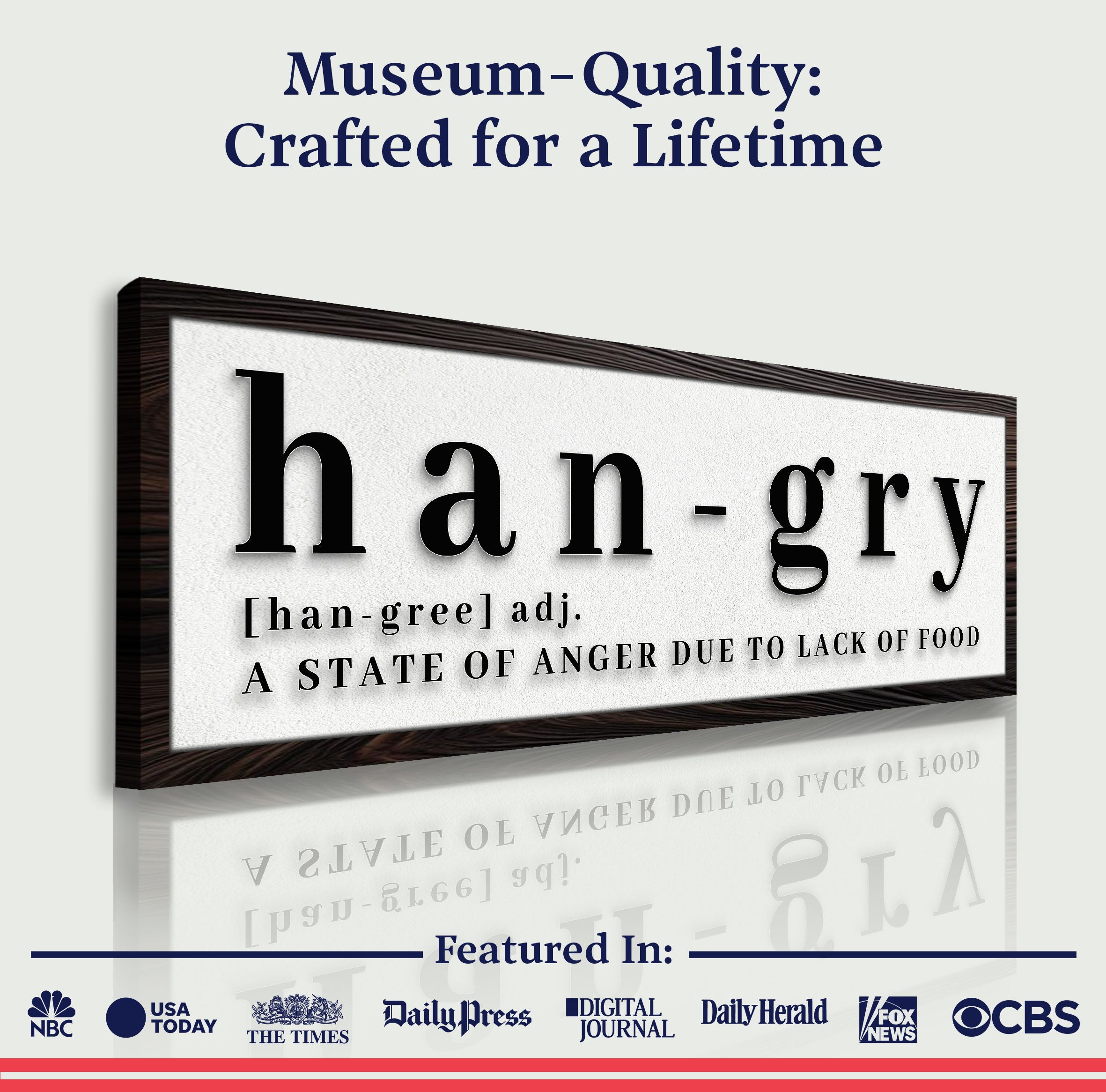 Hangry Kitchen Sign on sale at MyriadMart