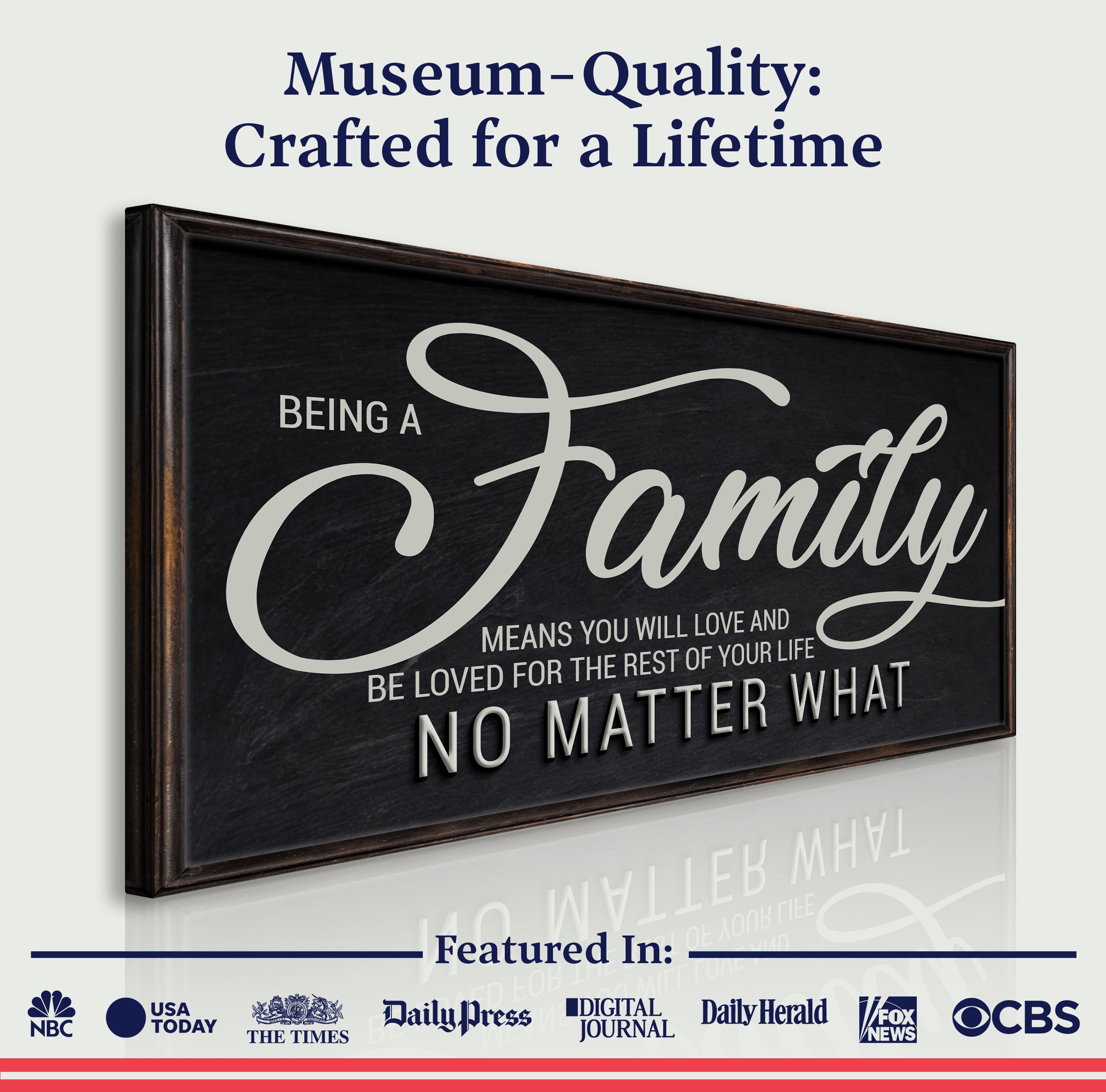 Being A Family Means Family Sign on sale at MyriadMart
