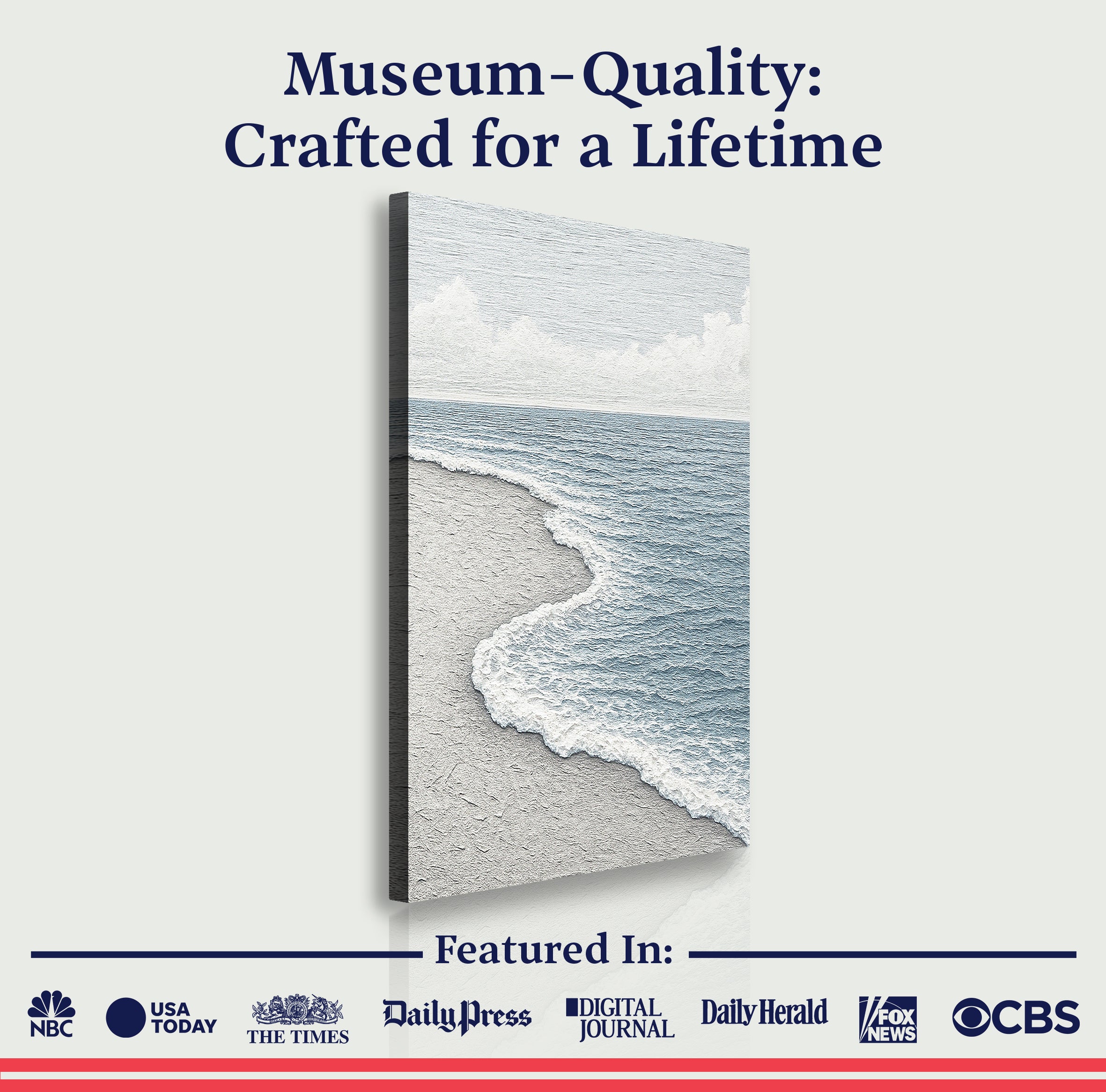 White Waves Abstract Wall Art on sale at MyriadMart