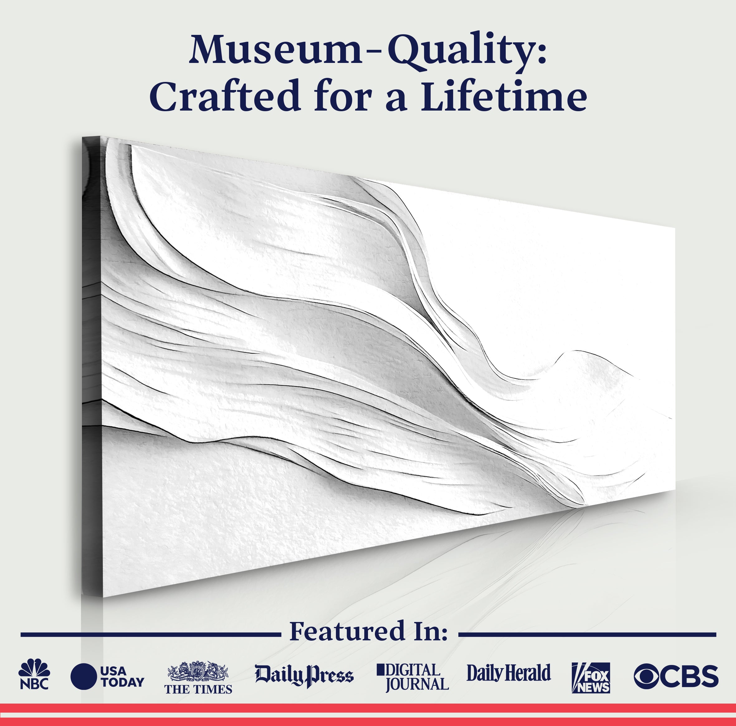 White Minimalist Wall Art on sale at MyriadMart