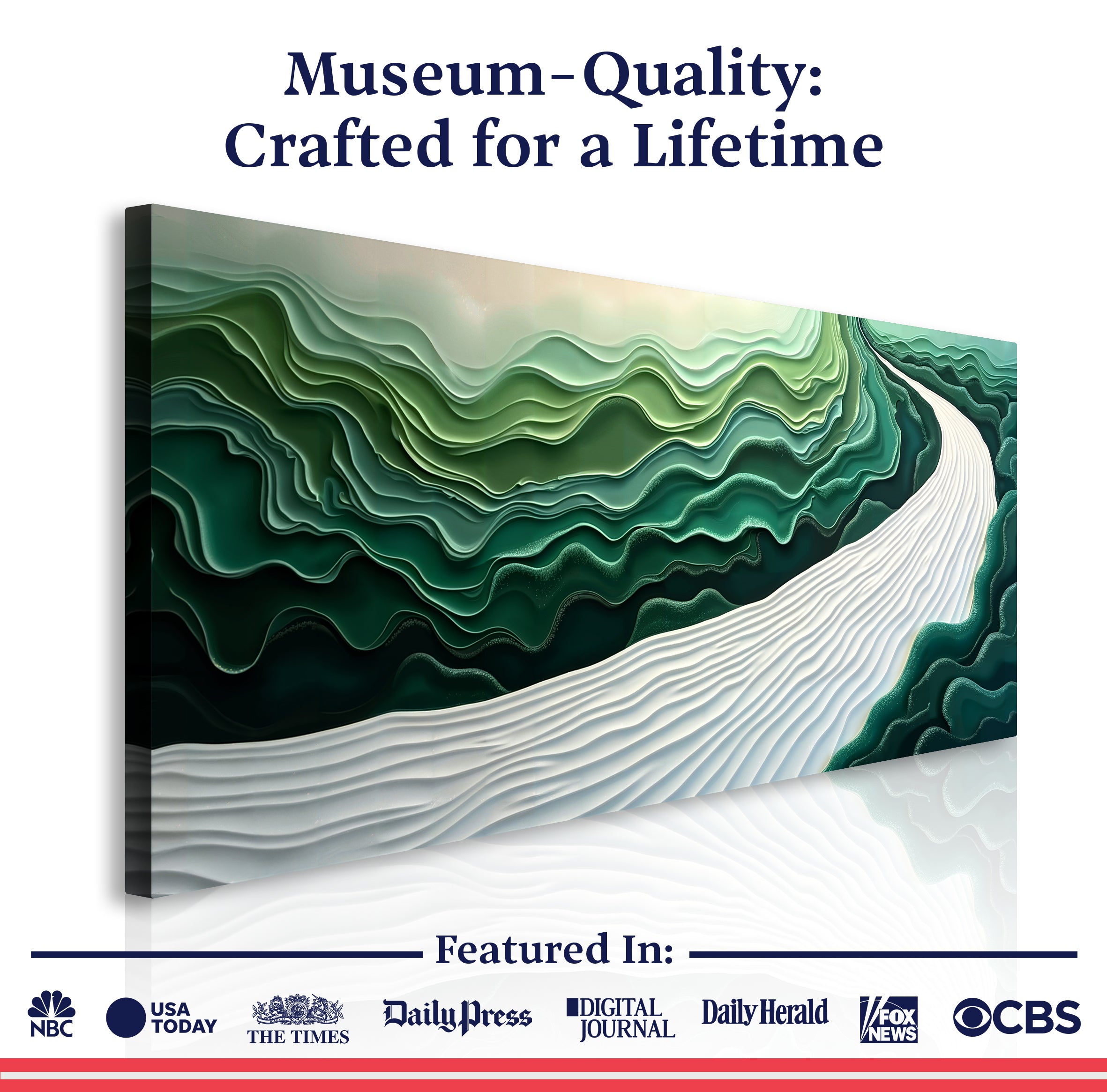 Green Rivers Abstract Wall Art III on sale at MyriadMart