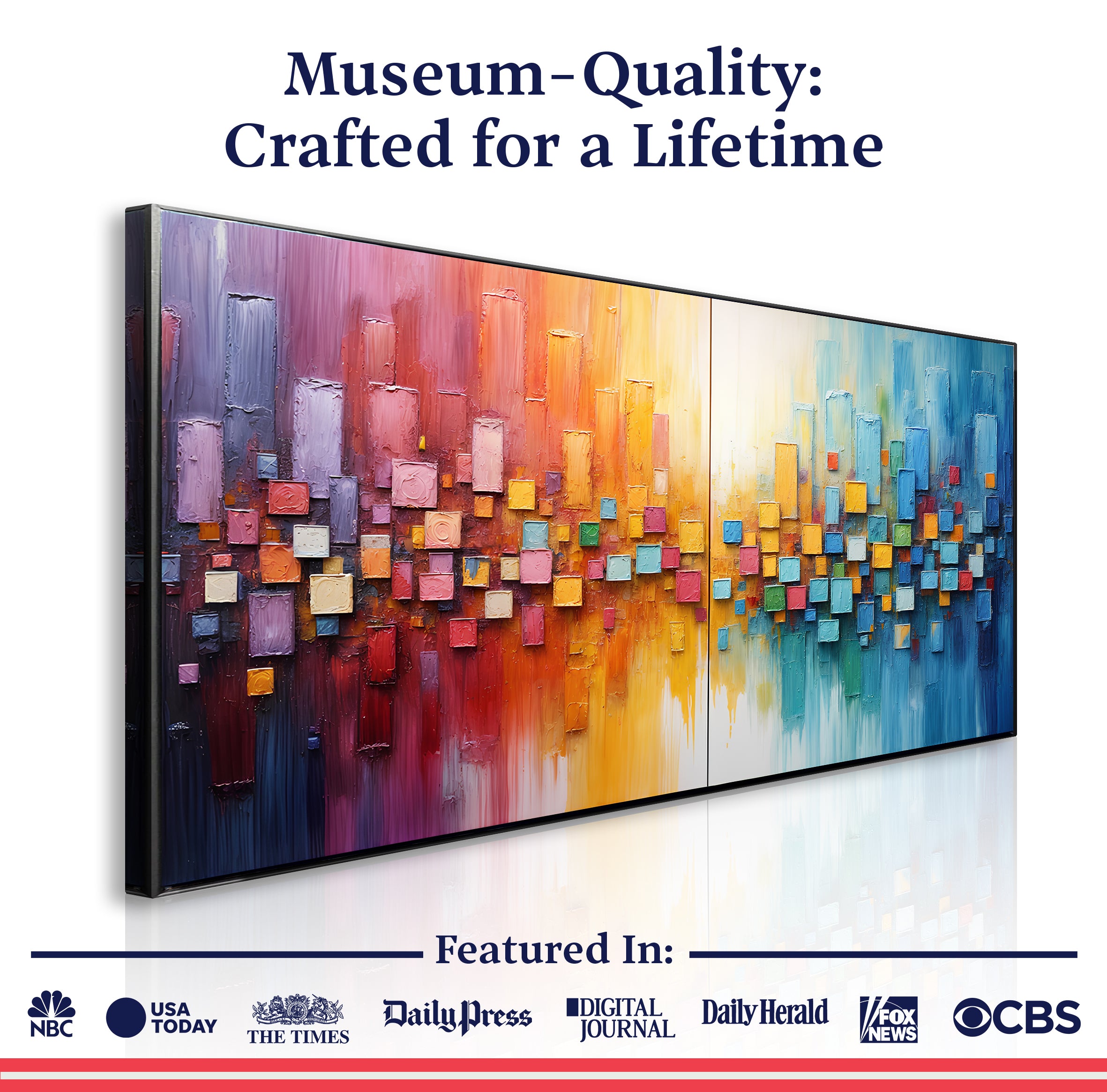 Chroma Dance Impasto Wall Art on sale at MyriadMart