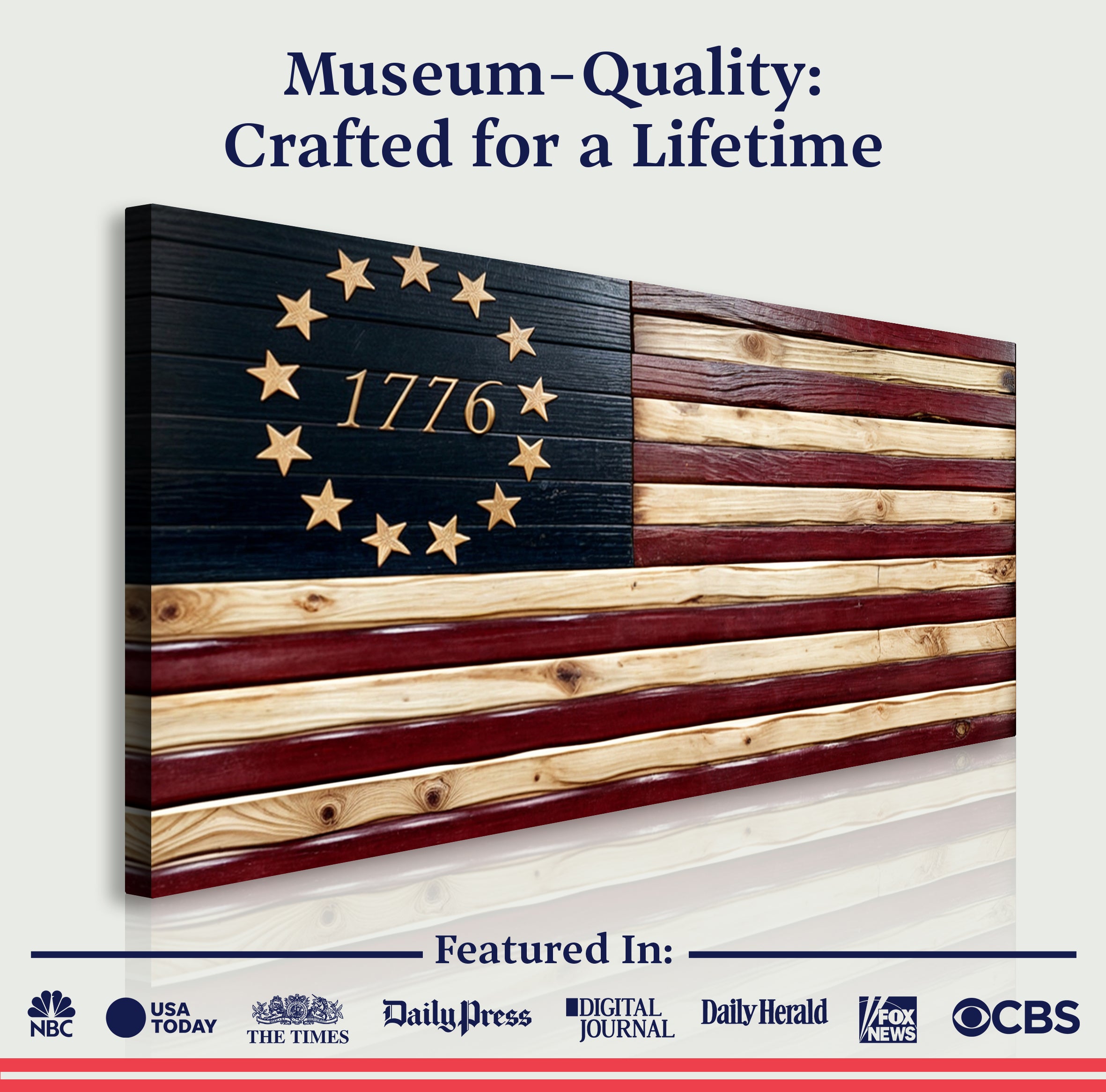 1776 American Flag Wall Art on sale at MyriadMart