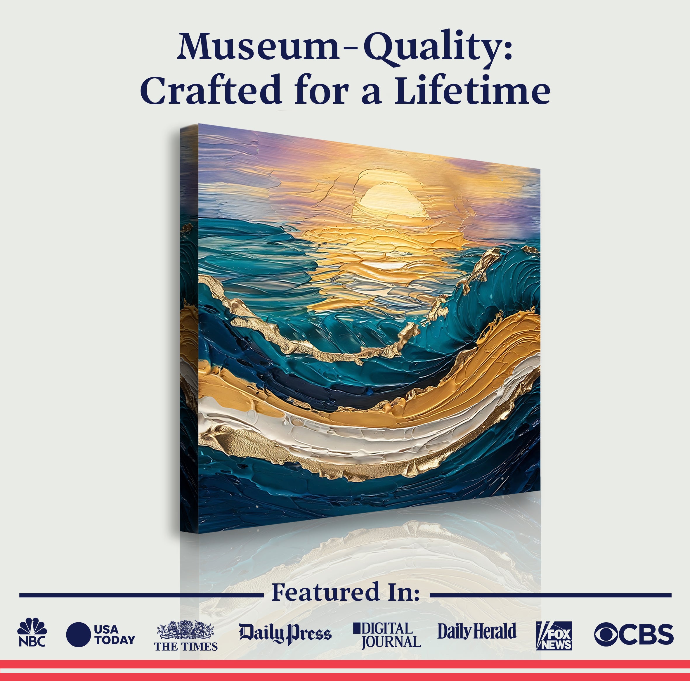 Golden Hour Impasto Wall Art on sale at MyriadMart