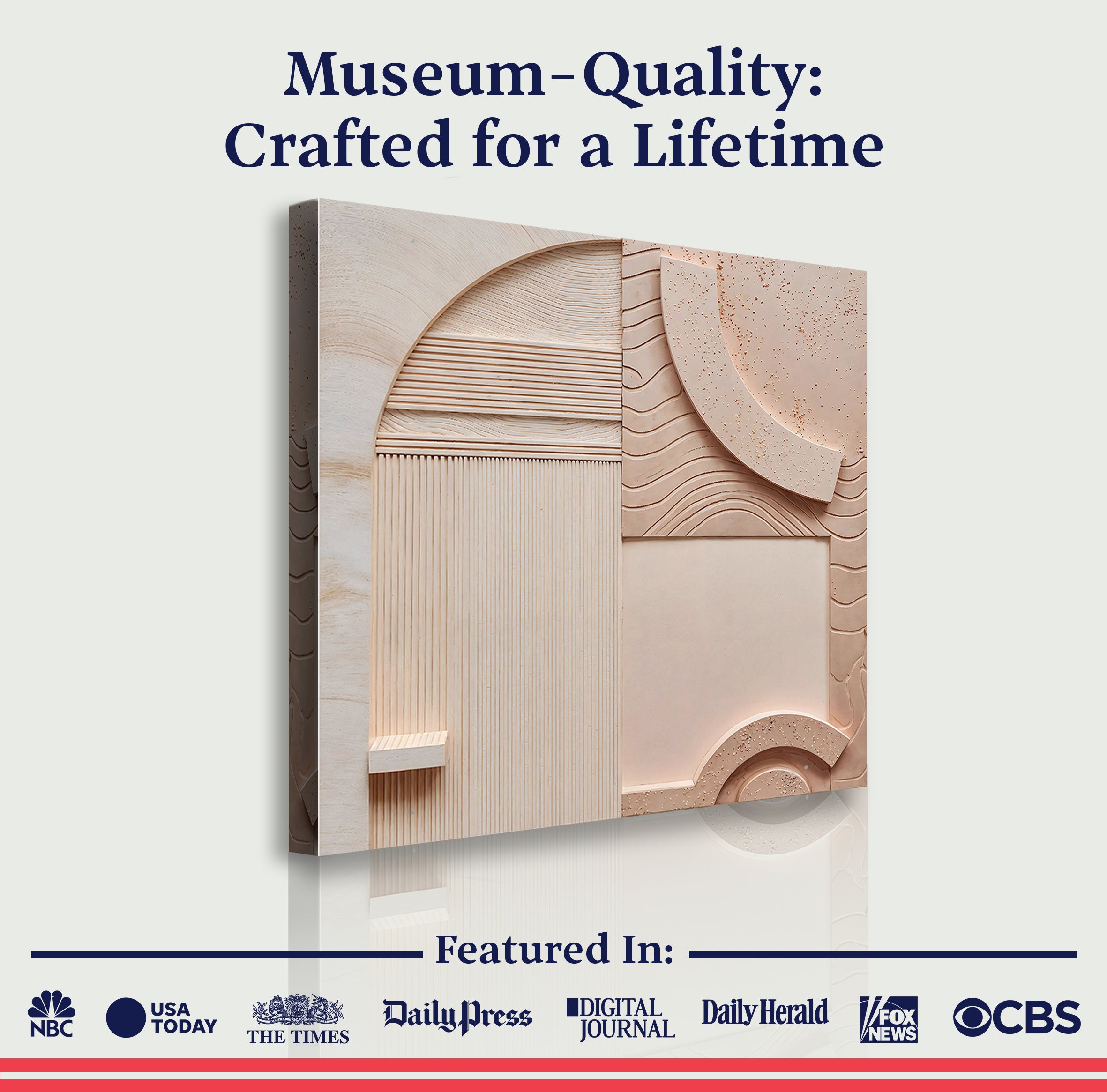 Minimalist Peach Clay Wall Art on sale at MyriadMart