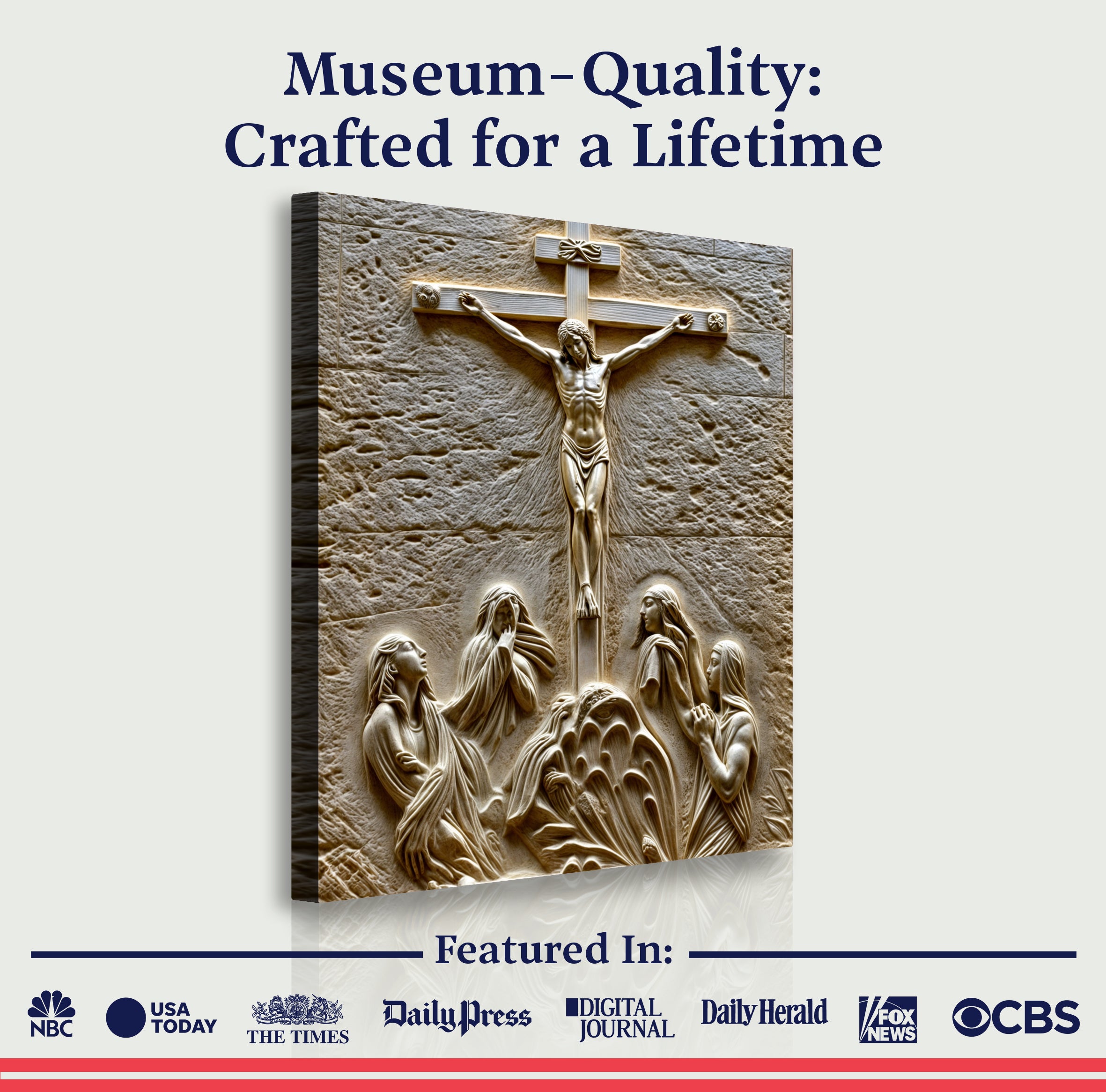 Three Cross Calvary Hill Wall Art on sale at MyriadMart