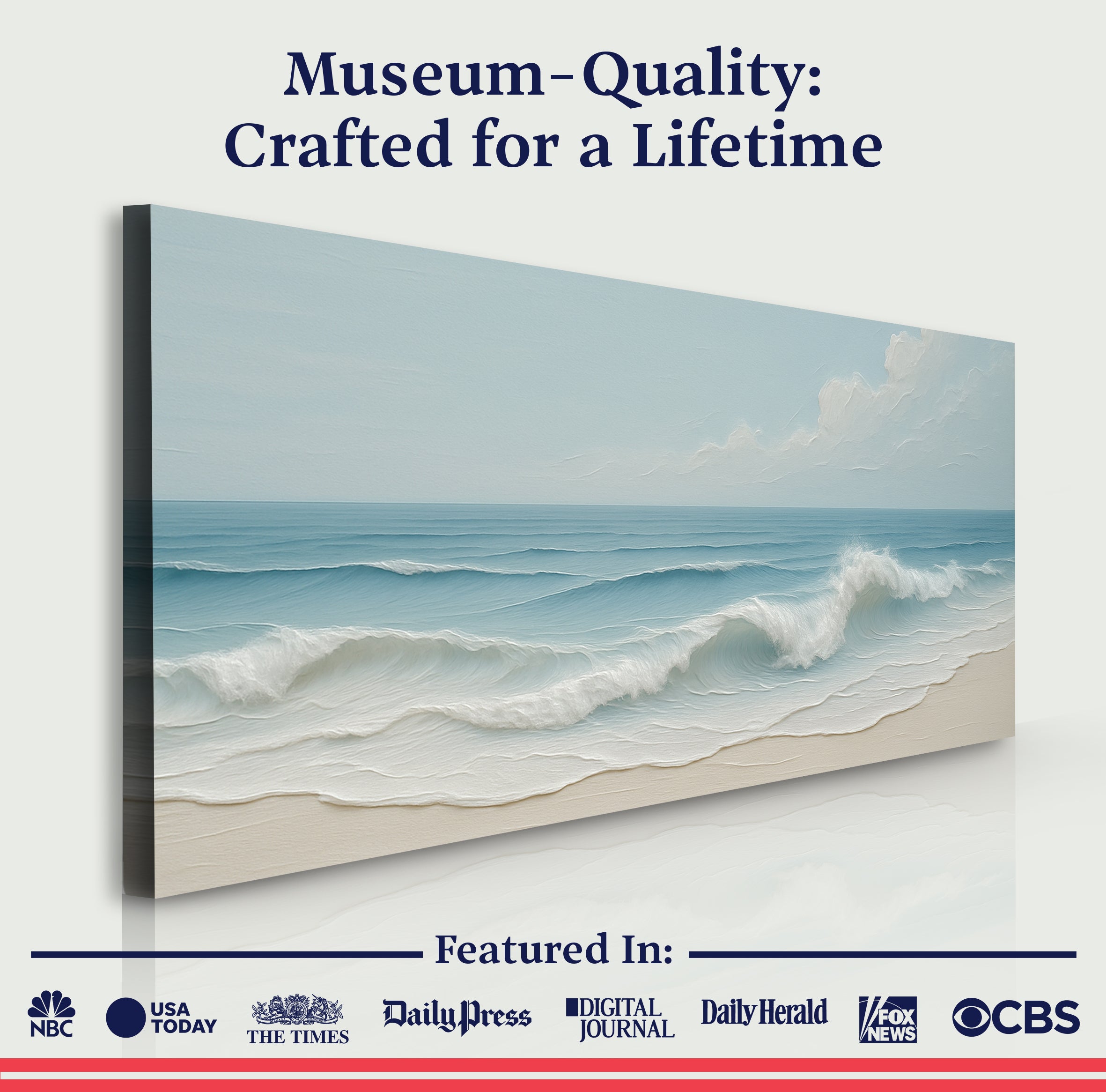 Serene Ocean Wave Coastal Wall Art VIII on sale at MyriadMart