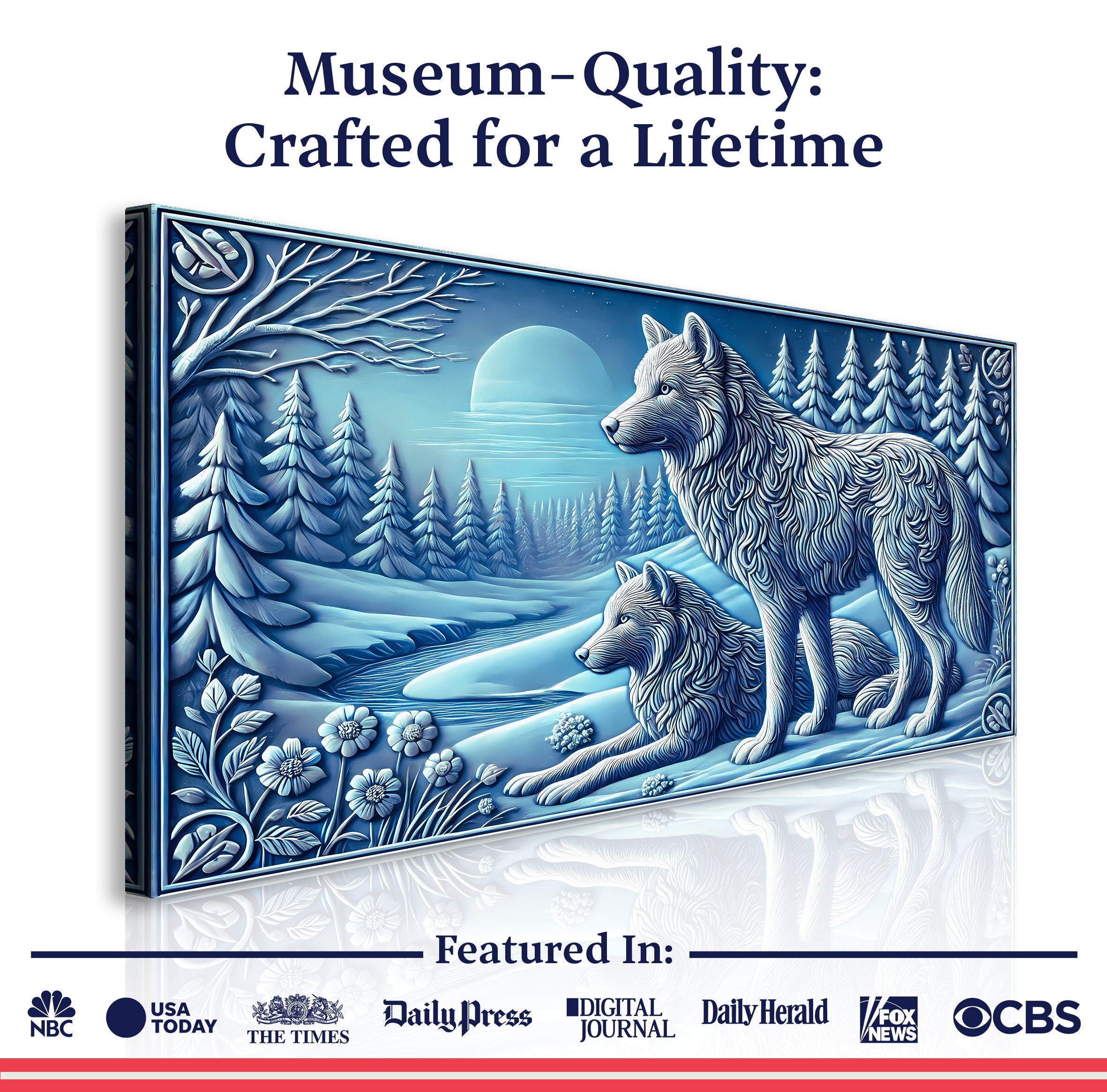 3D Wolves Wall Art VI on sale at MyriadMart