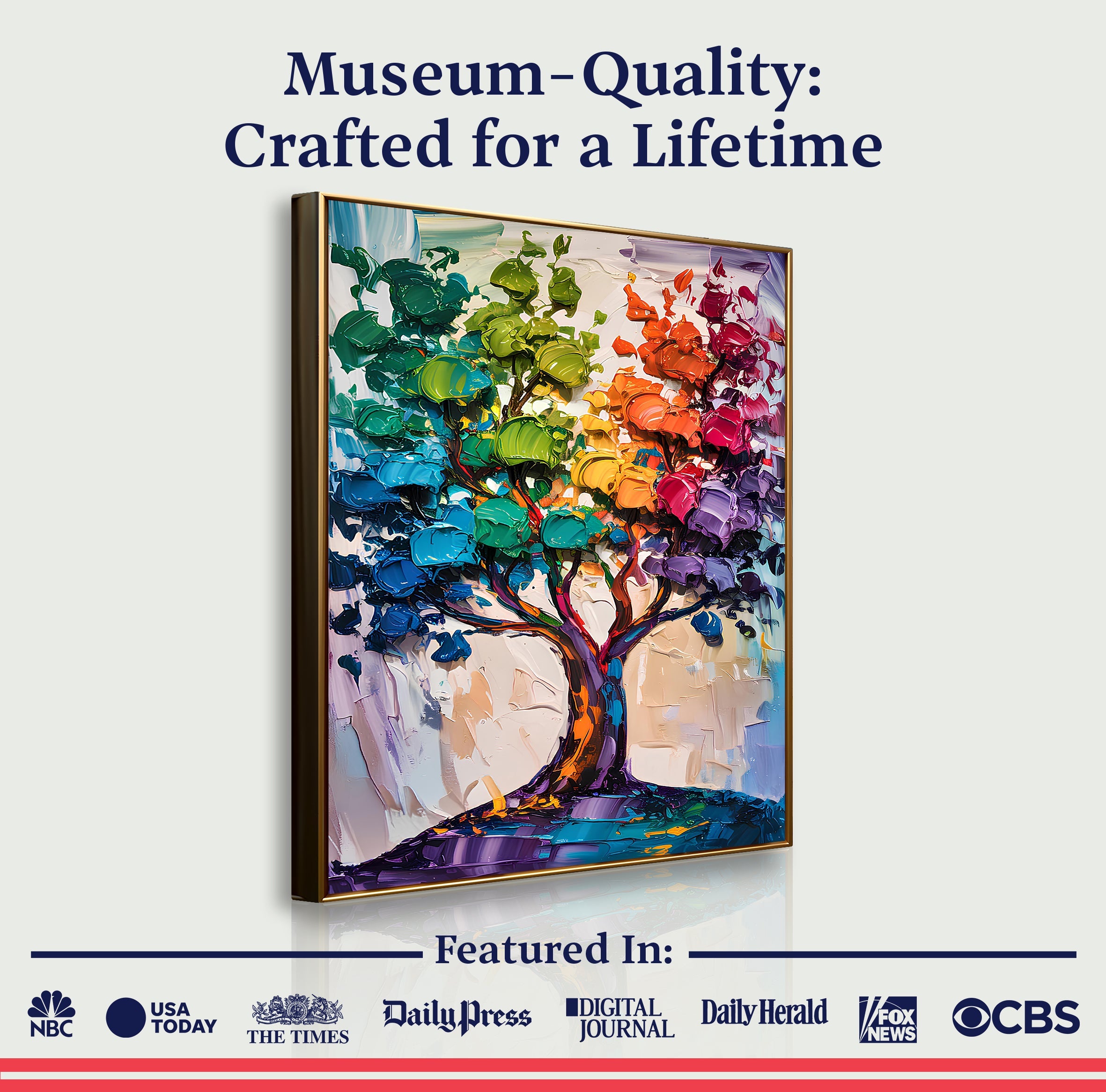 Rainbow Tree Abstract Wall Art on sale at MyriadMart