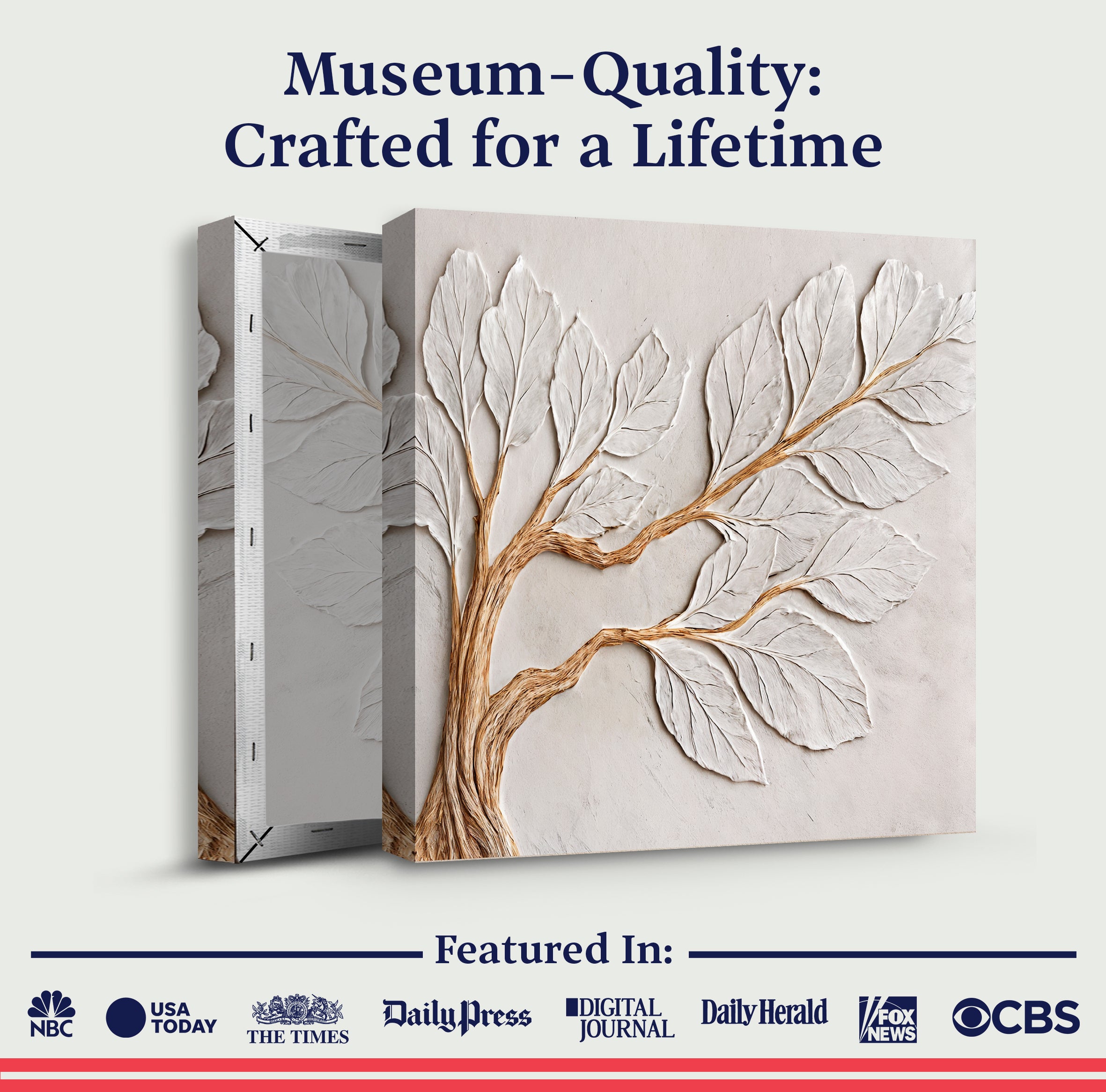 Calm In Ivory Clay Wall Art on sale at MyriadMart