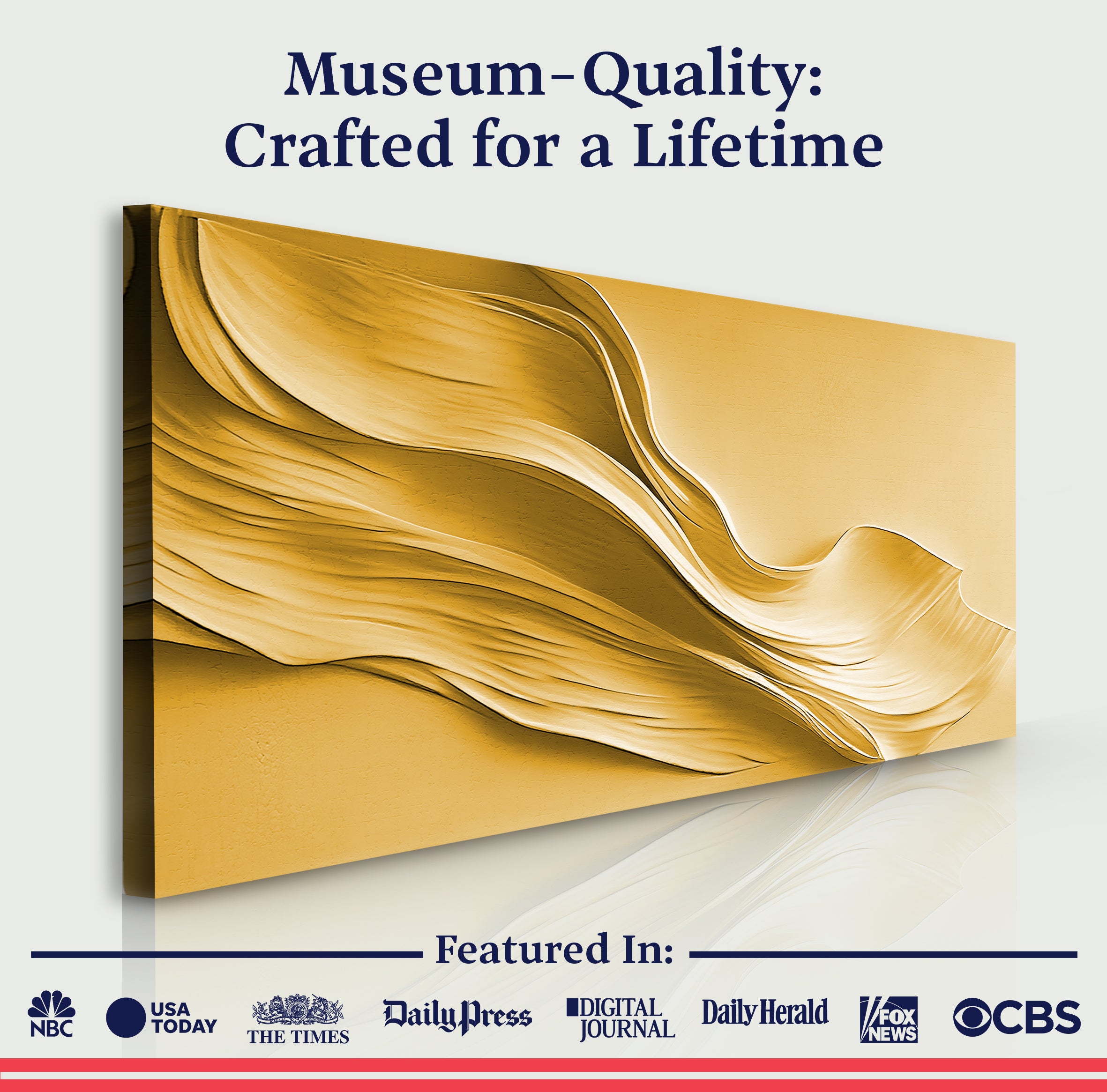Gold Minimalist Wall Art II on sale at MyriadMart