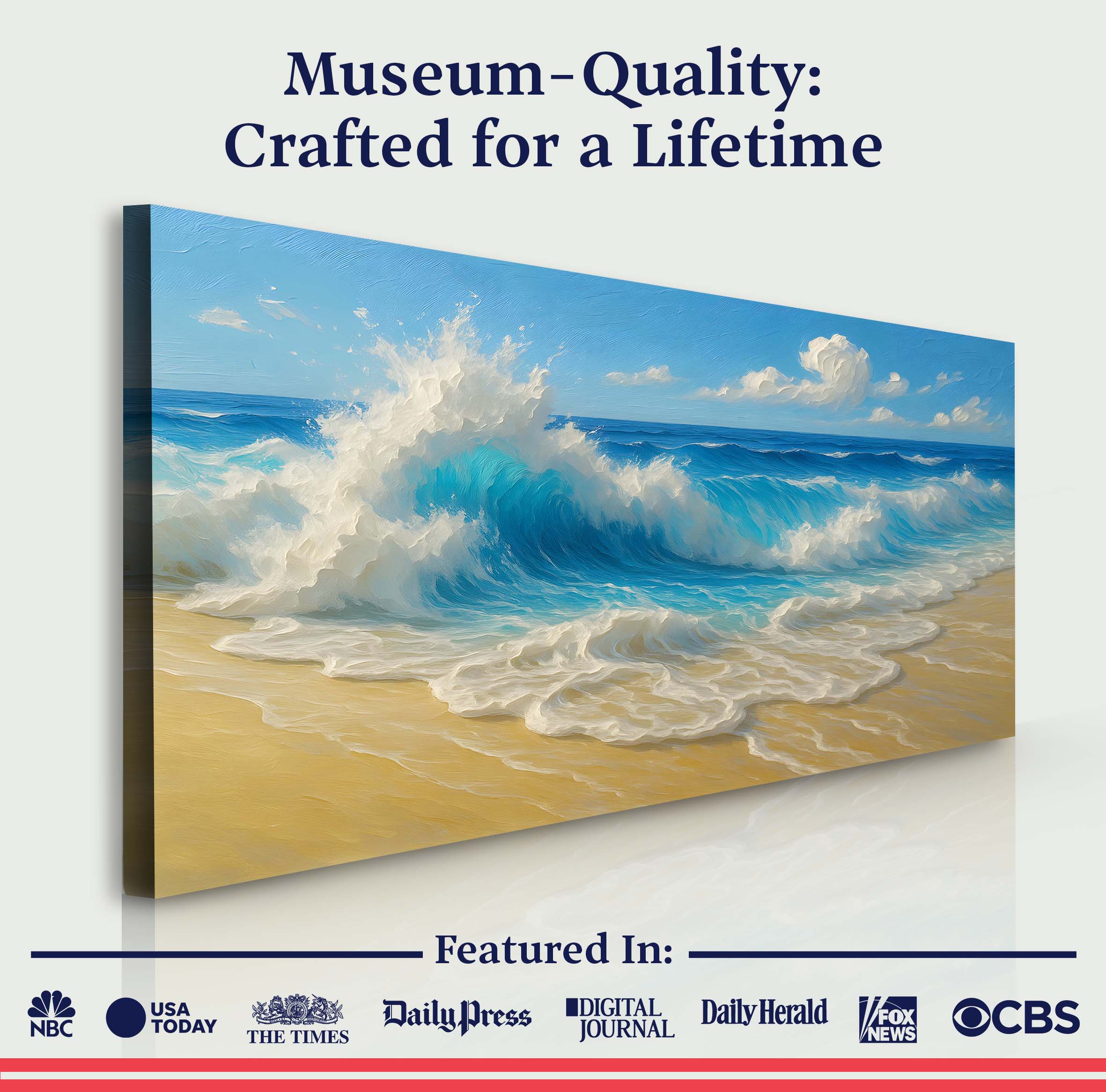 Serene Ocean Wave Coastal Wall Art V on sale at MyriadMart