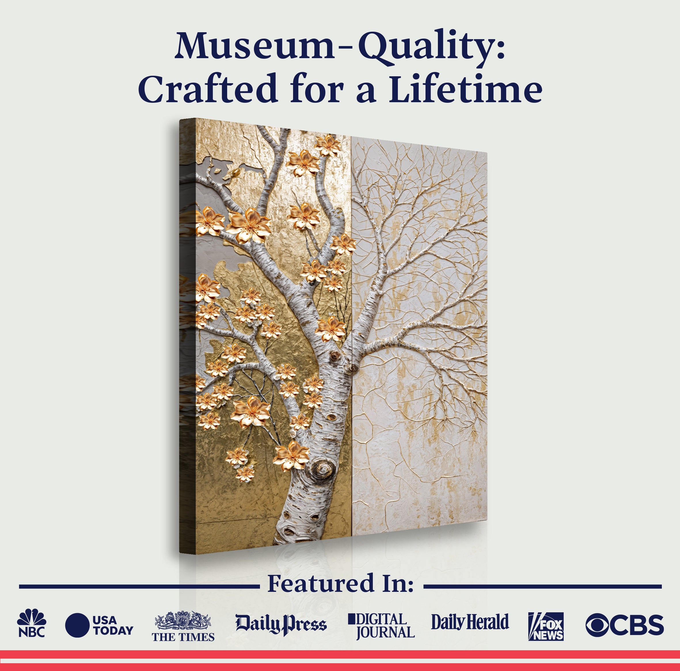 Ivory Seasons Impasto Wall Art on sale at MyriadMart